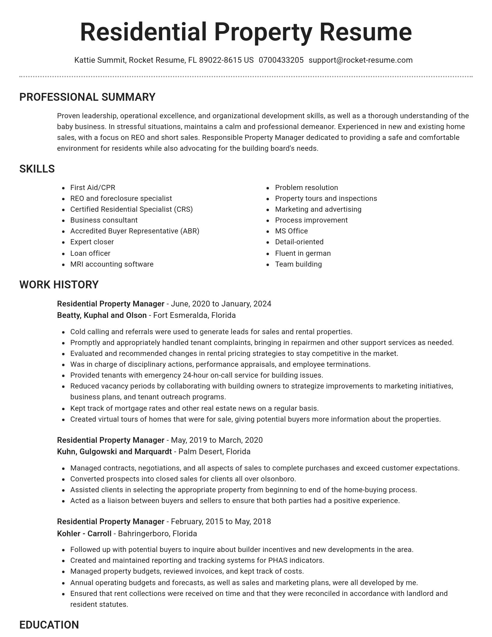 Brilliant resume template