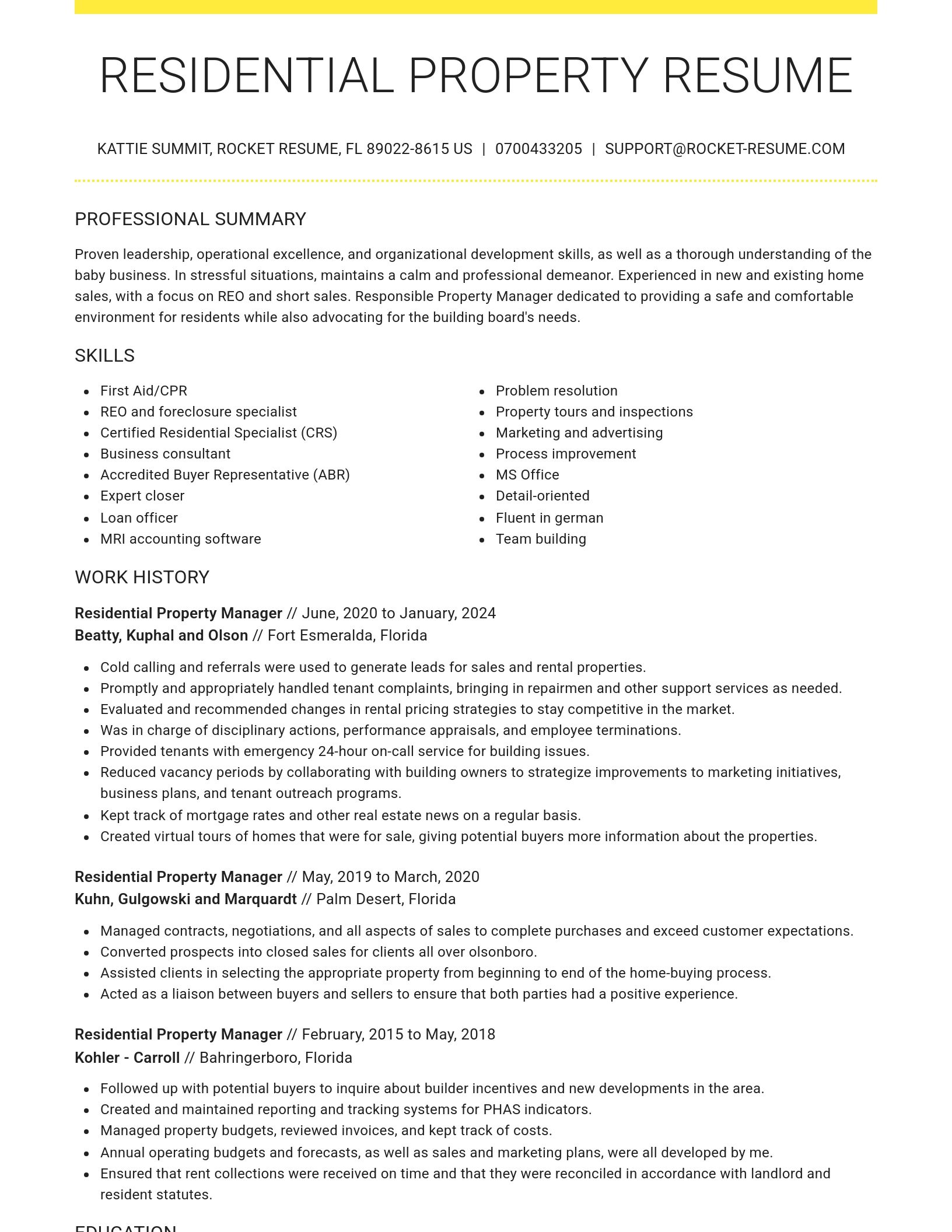 Grand resume template