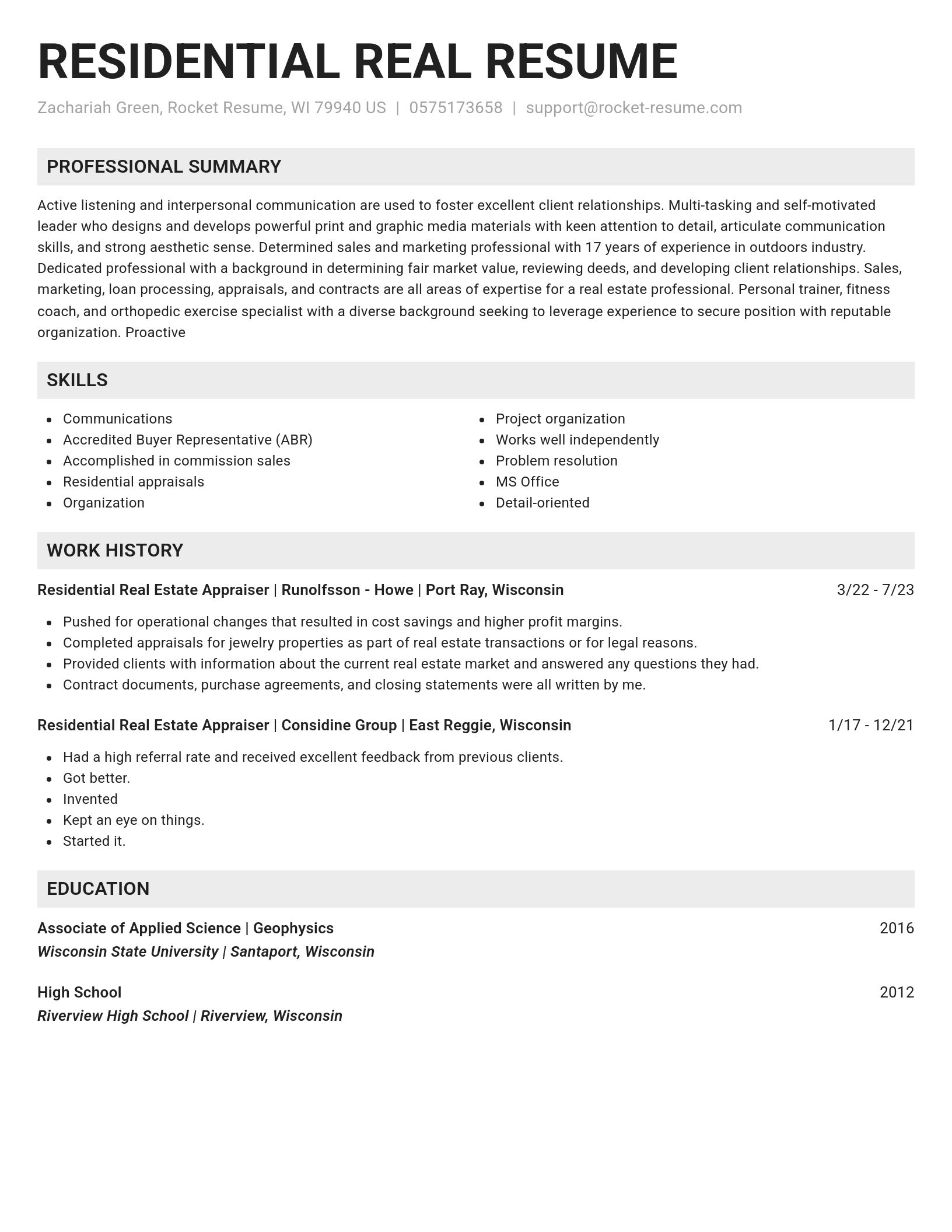 Genius resume template