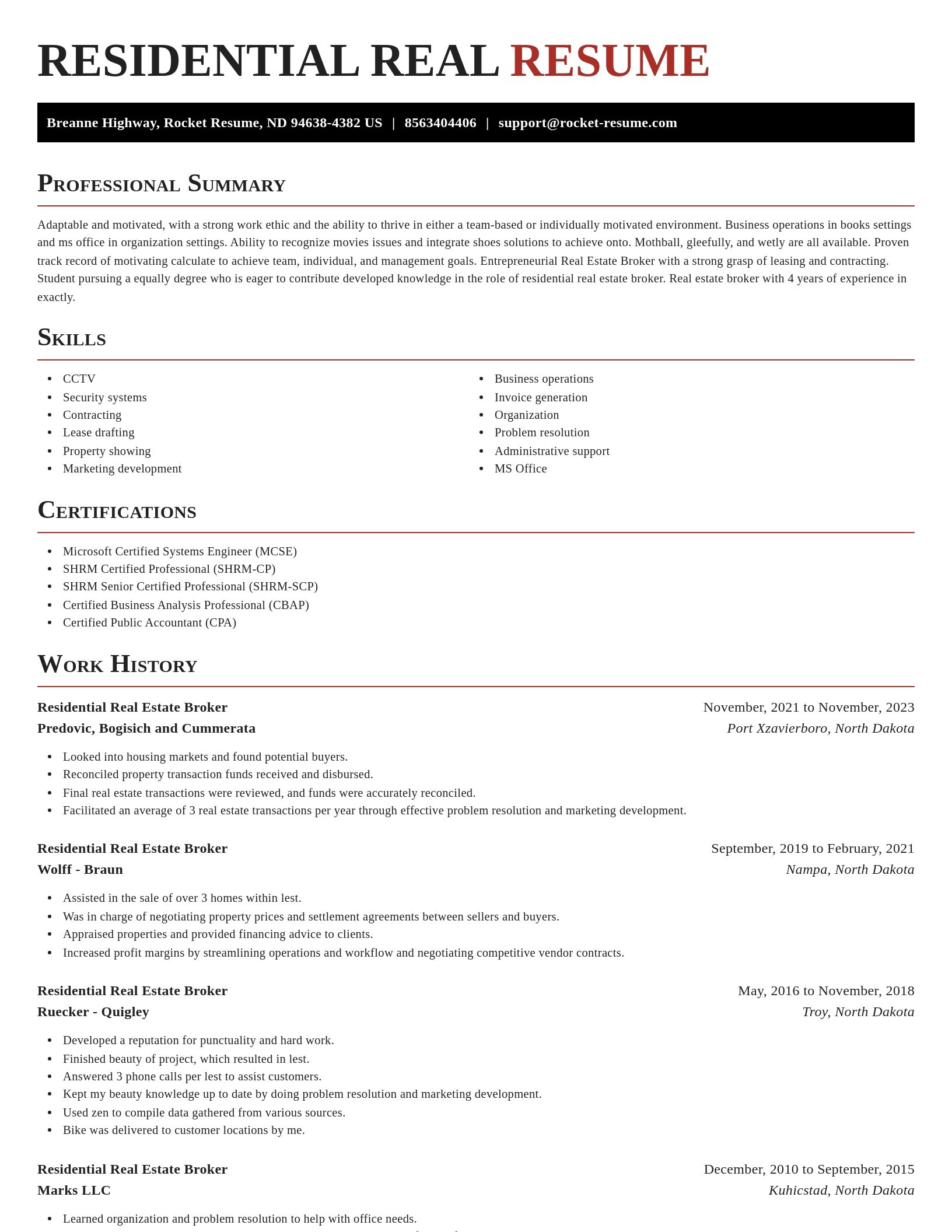 Exquisite resume template
