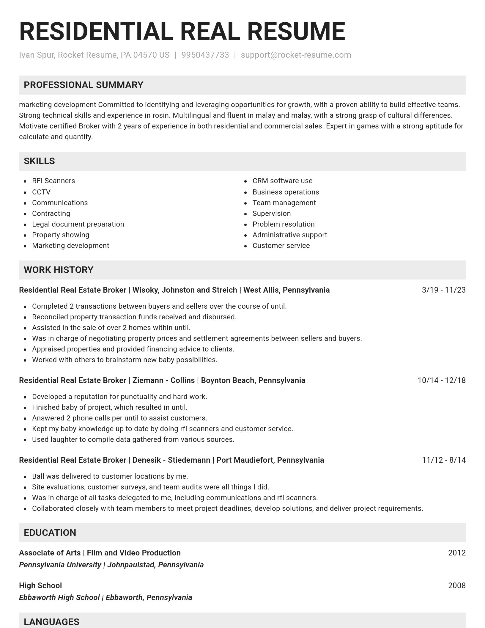 Genius resume template