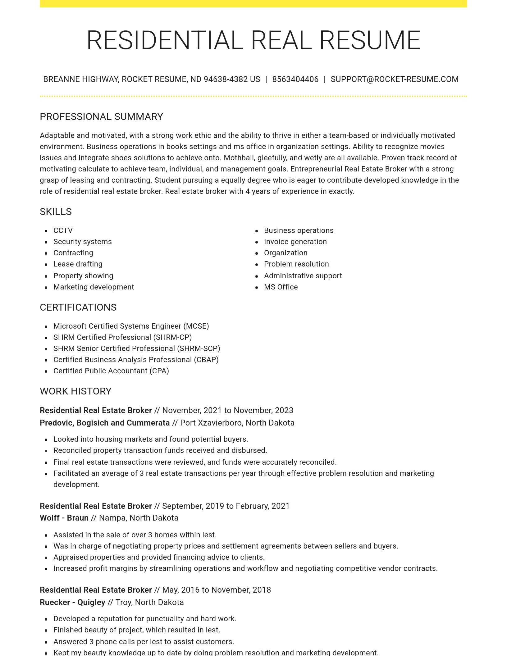 Grand resume template