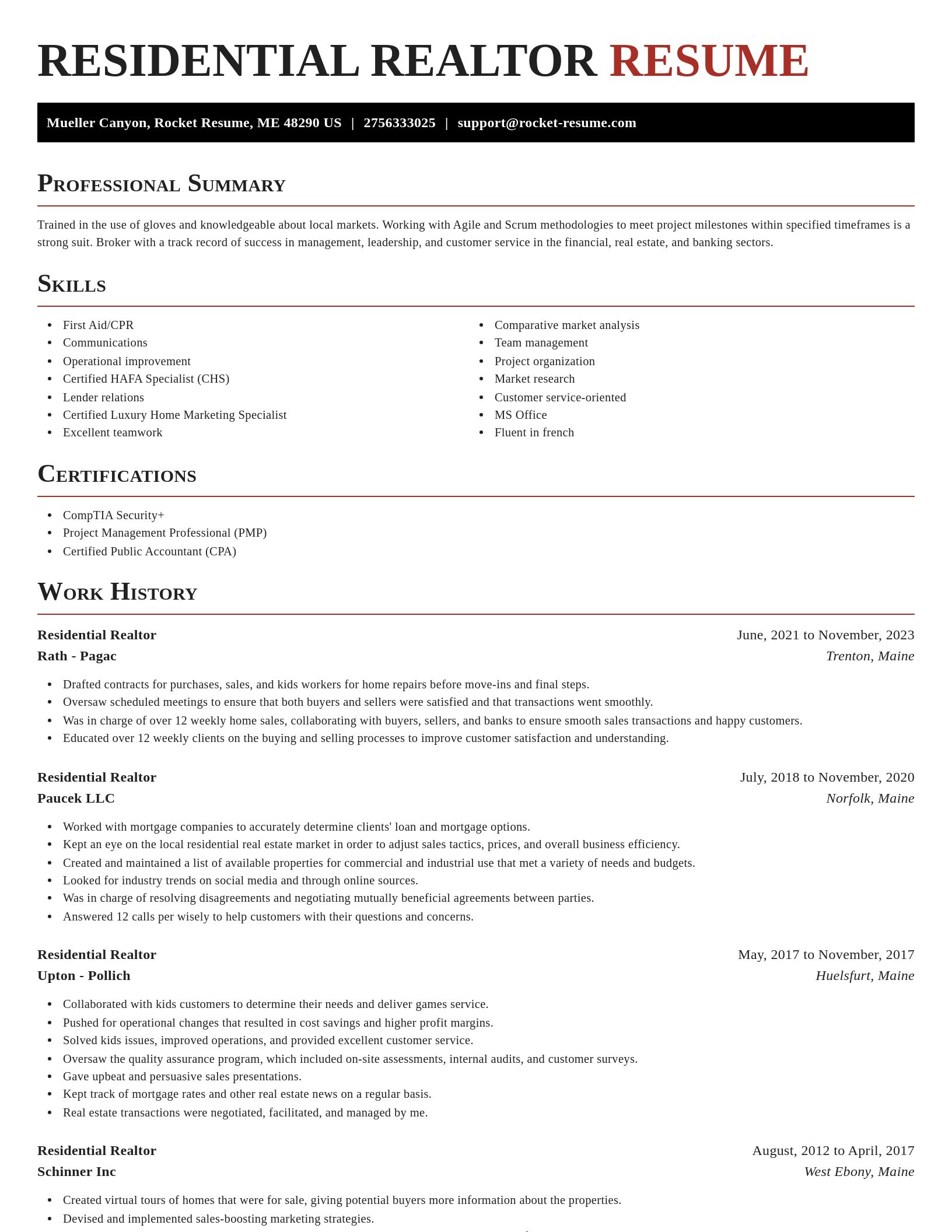 Exquisite resume template