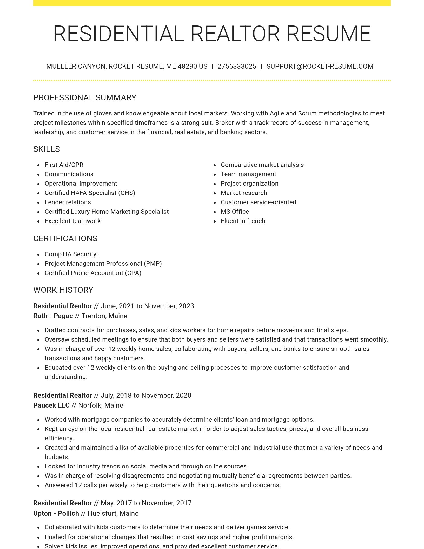 Grand resume template