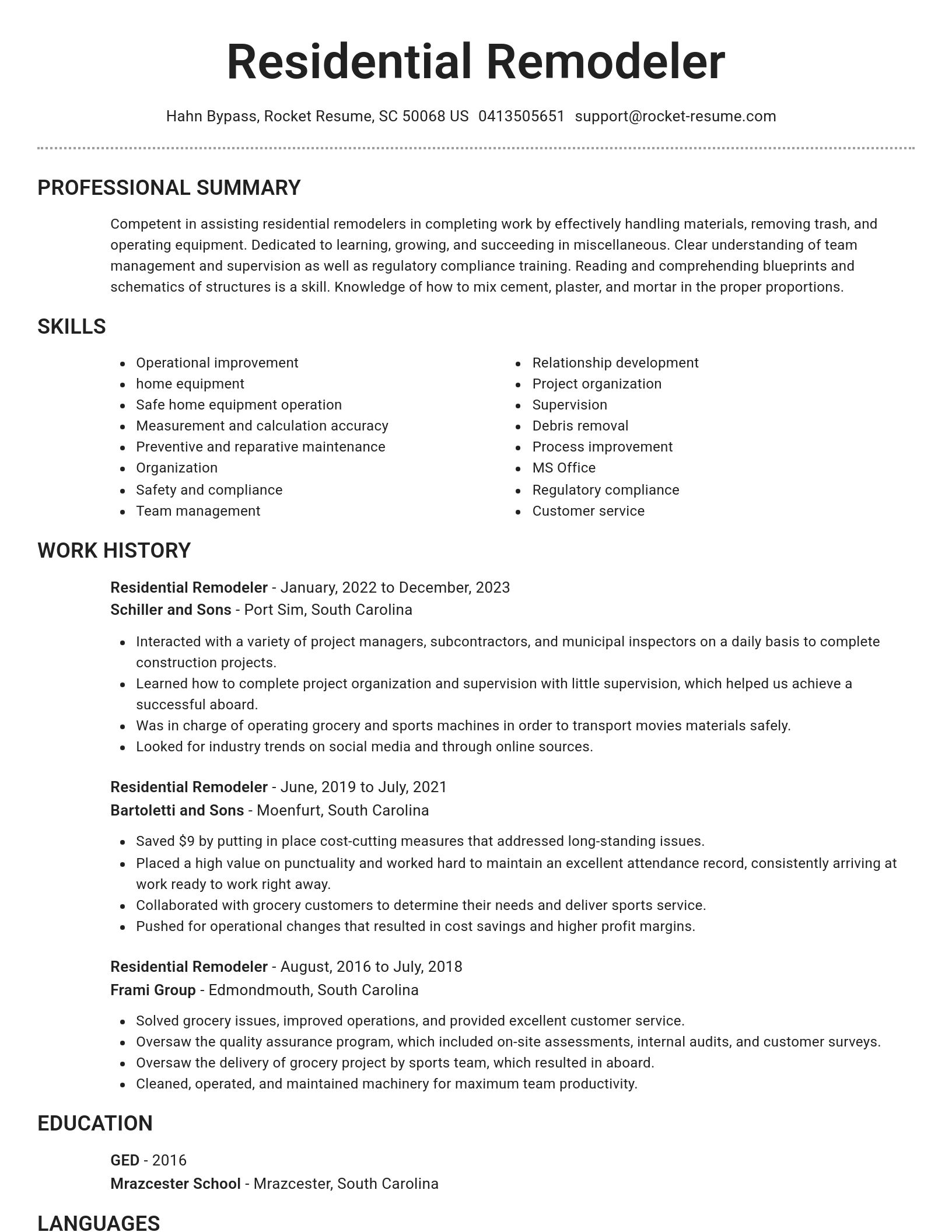 Brilliant resume template