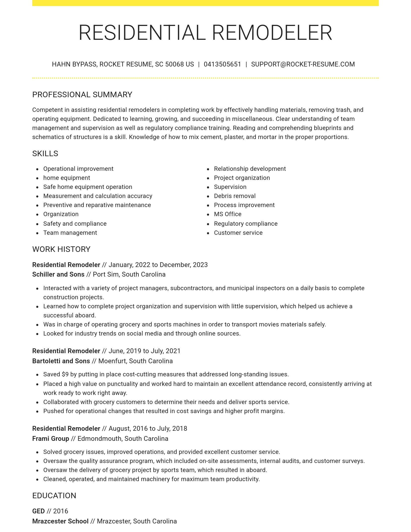Grand resume template