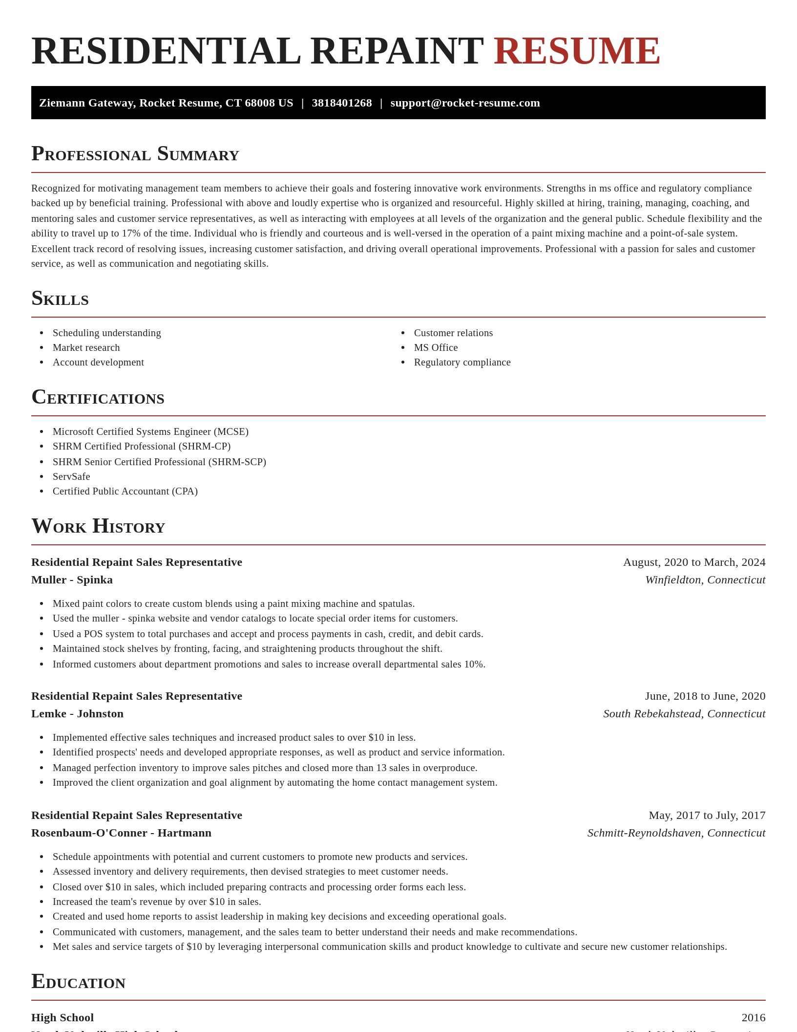 Exquisite resume template