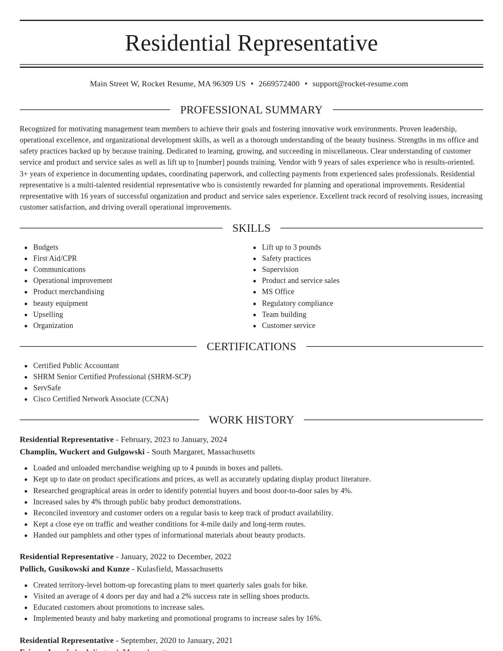 Elegant resume template