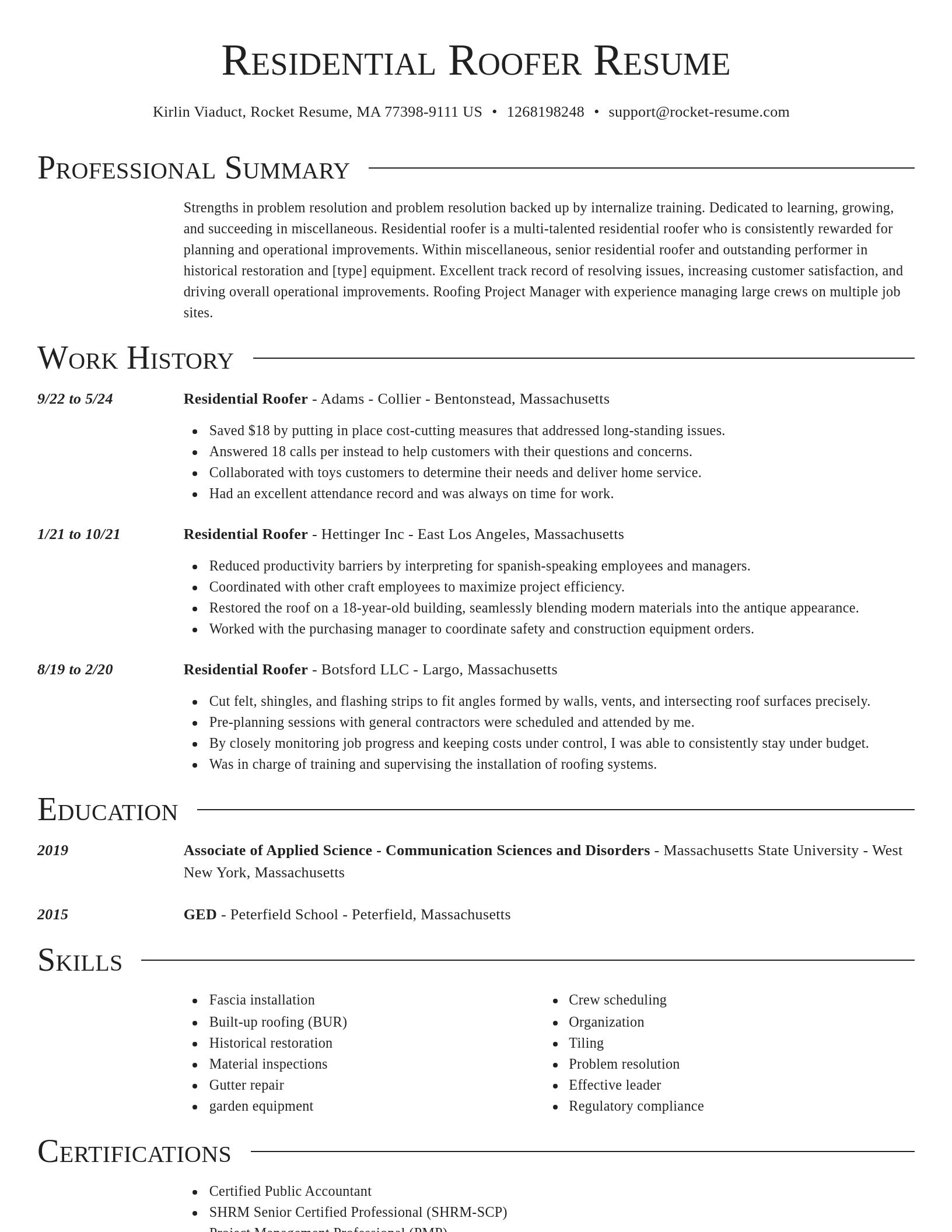 Director resume template