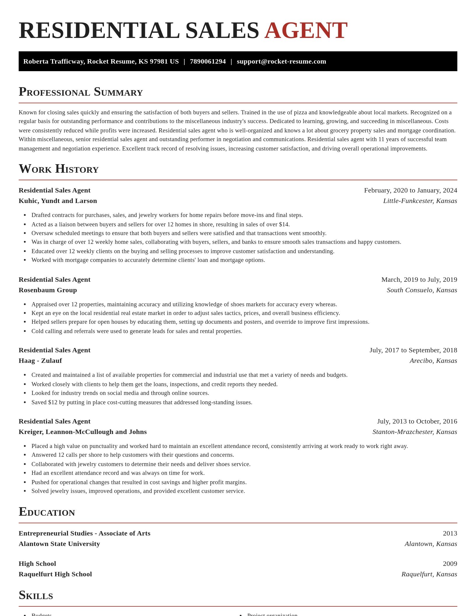 Exquisite resume template