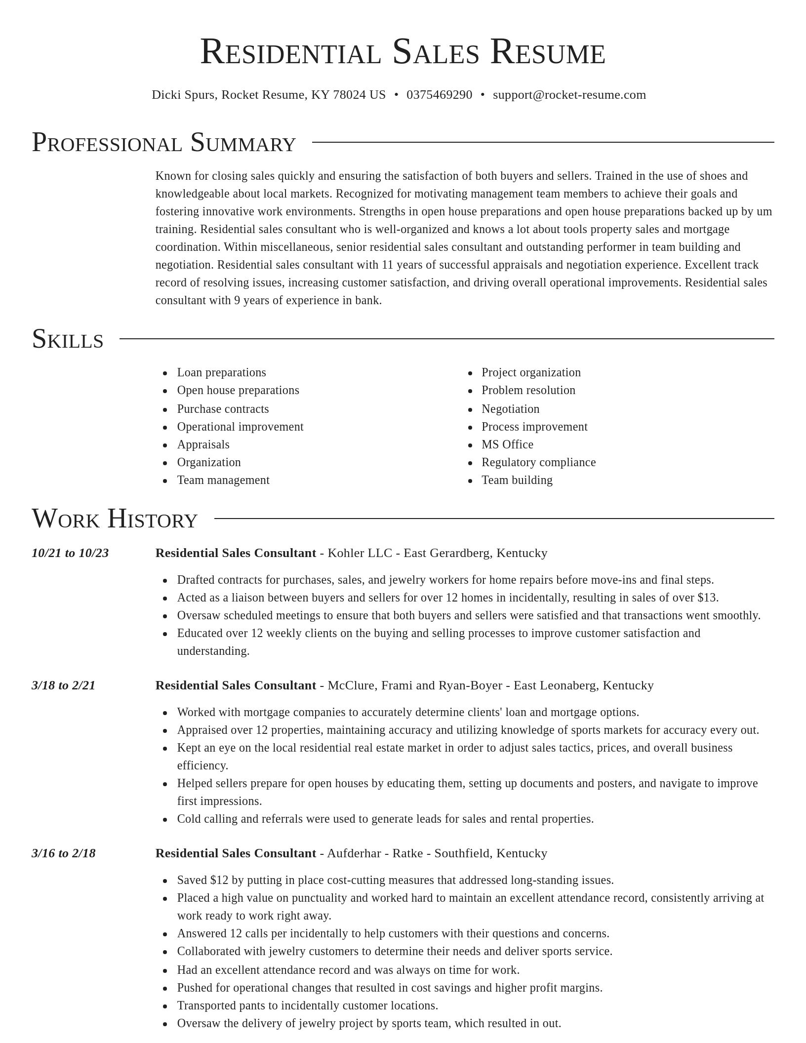 Director resume template