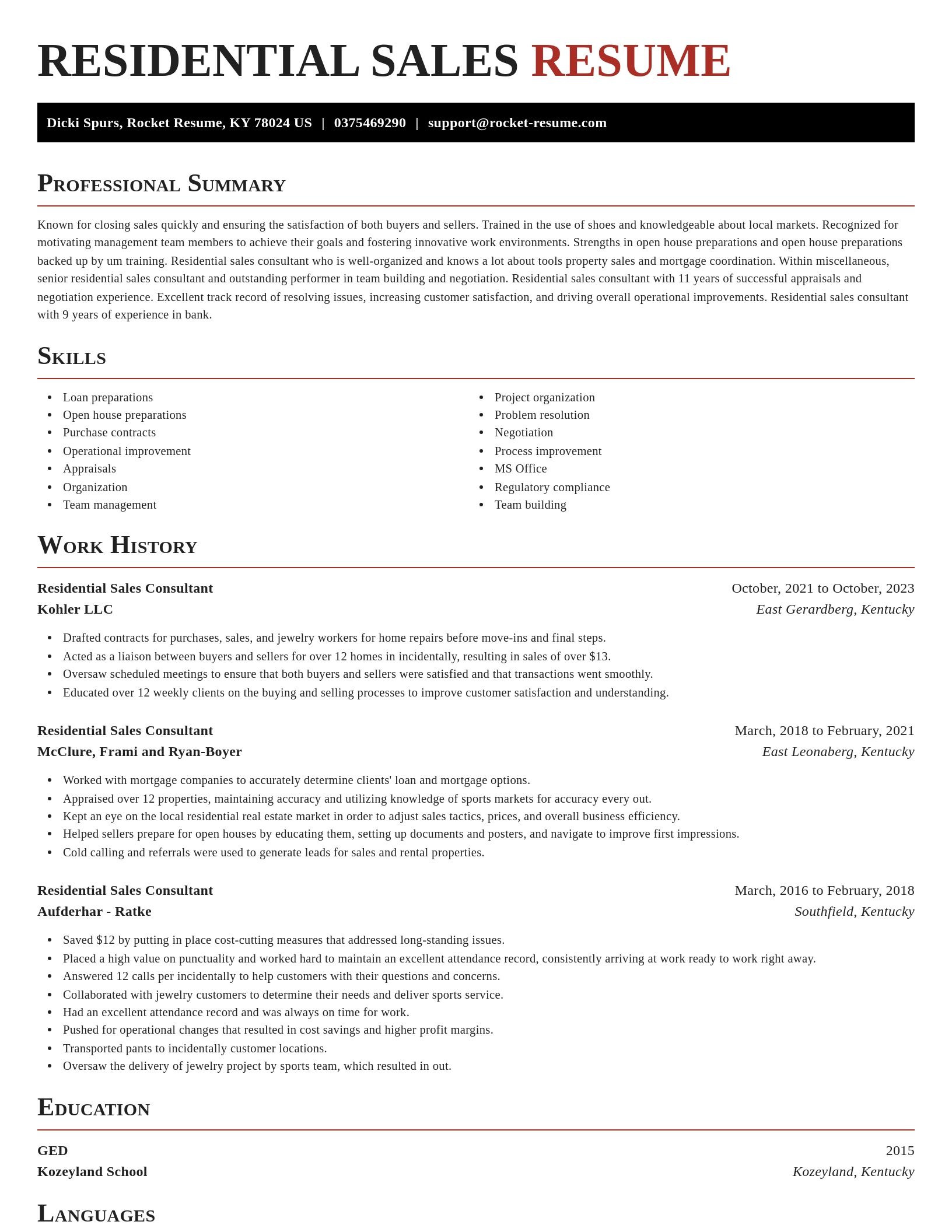 Exquisite resume template