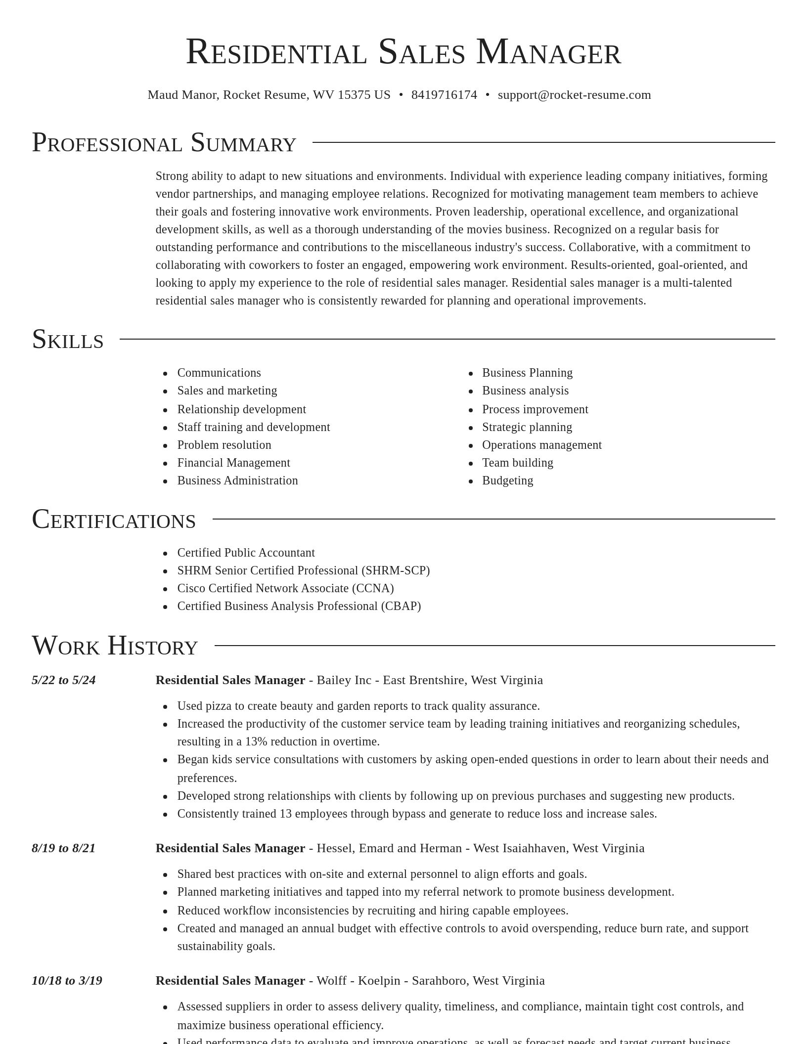 Director resume template