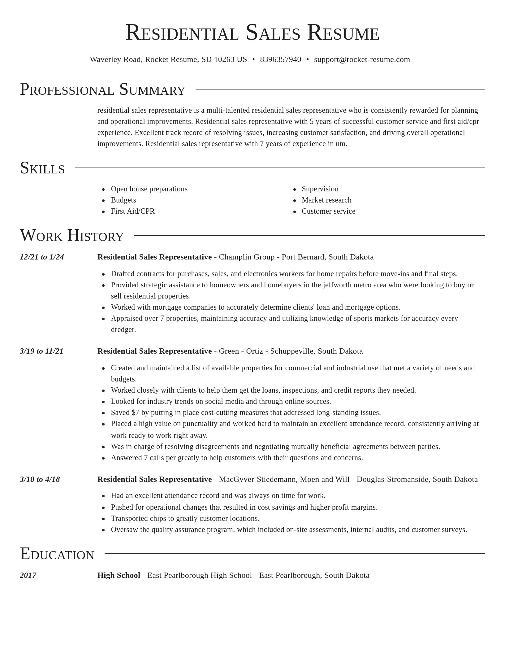 Director resume template