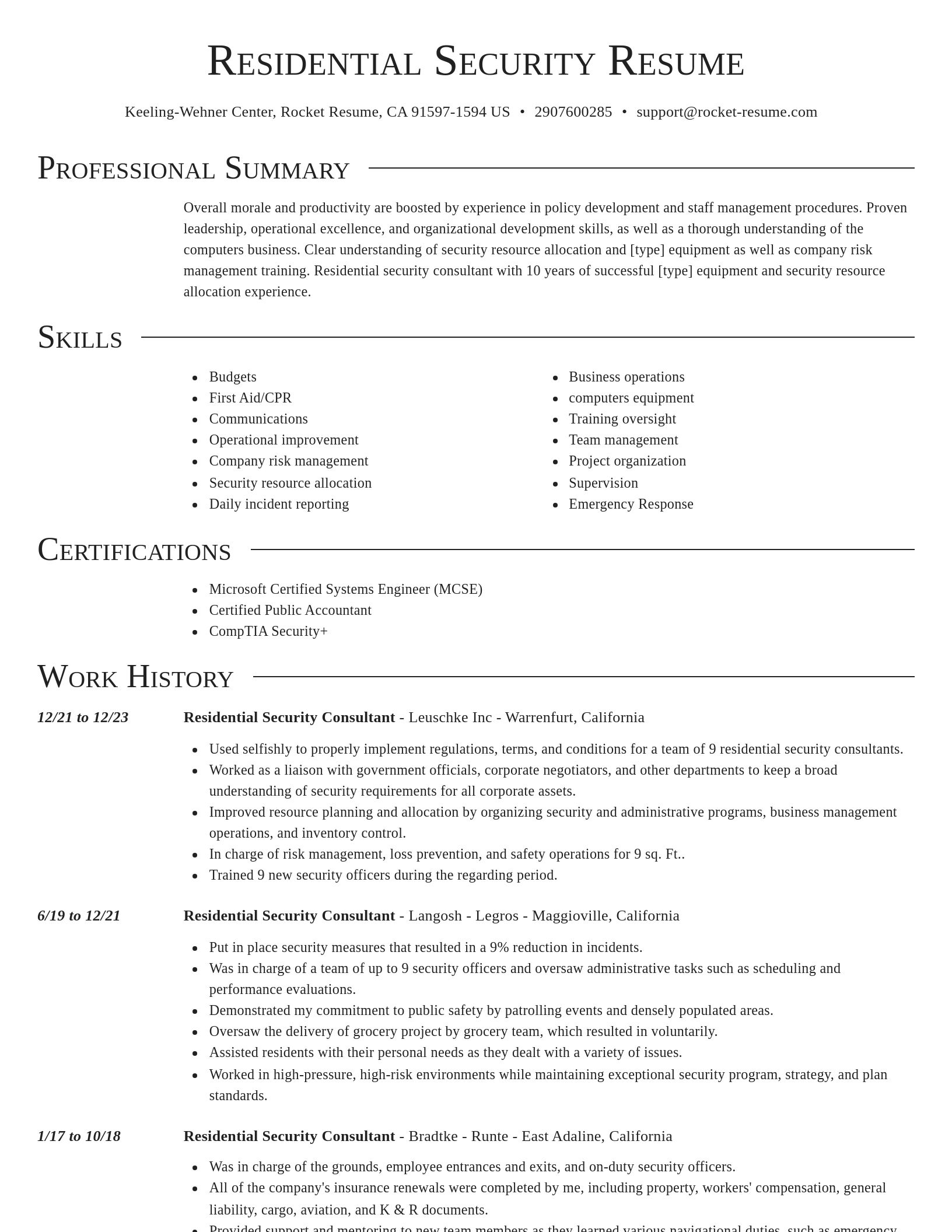 Director resume template
