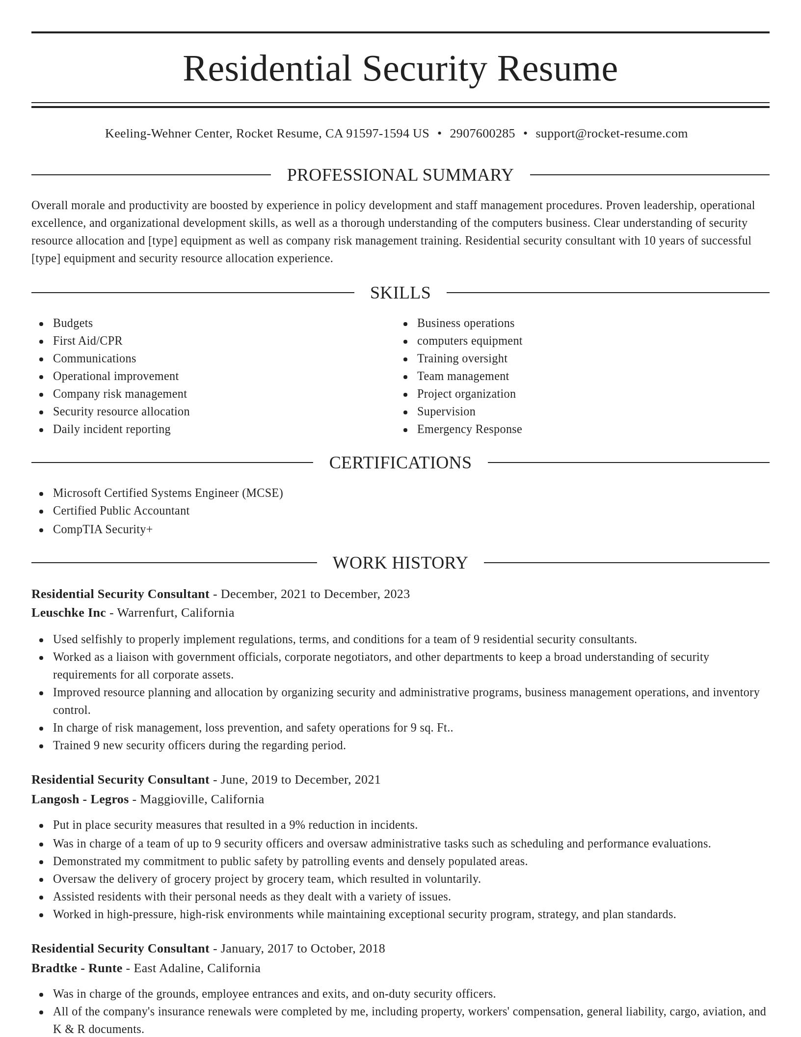 Elegant resume template