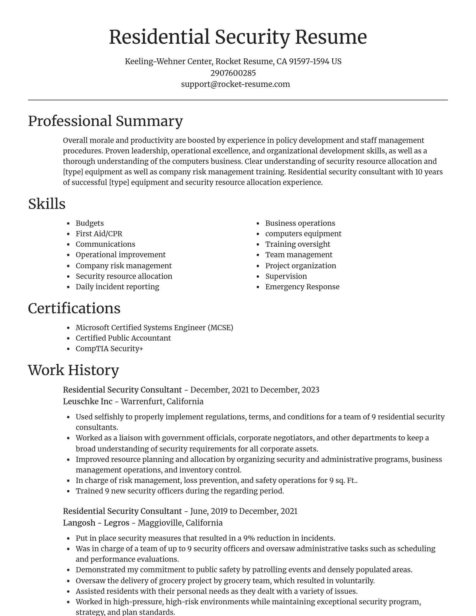 Focal Point resume template