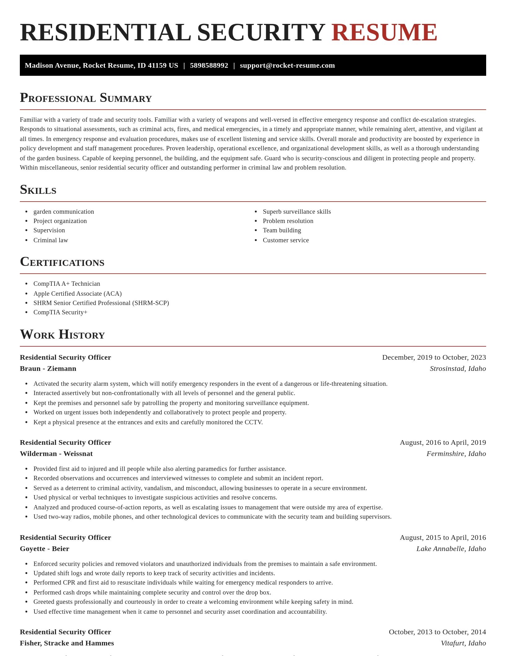 Exquisite resume template