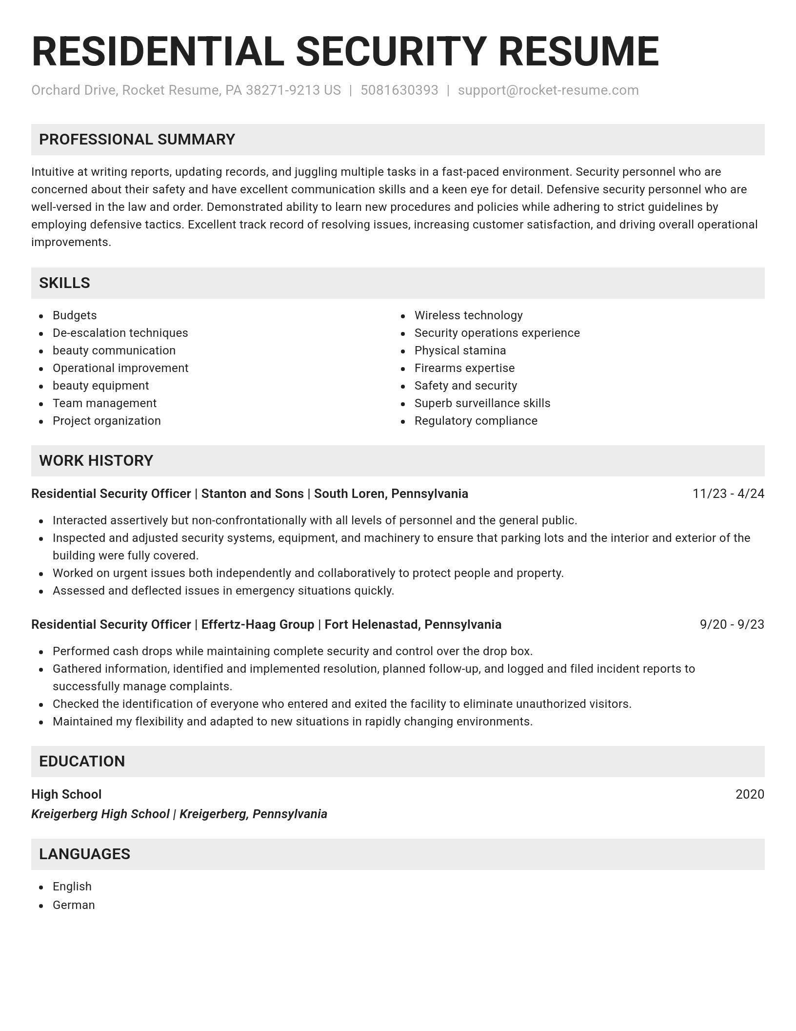 Genius resume template