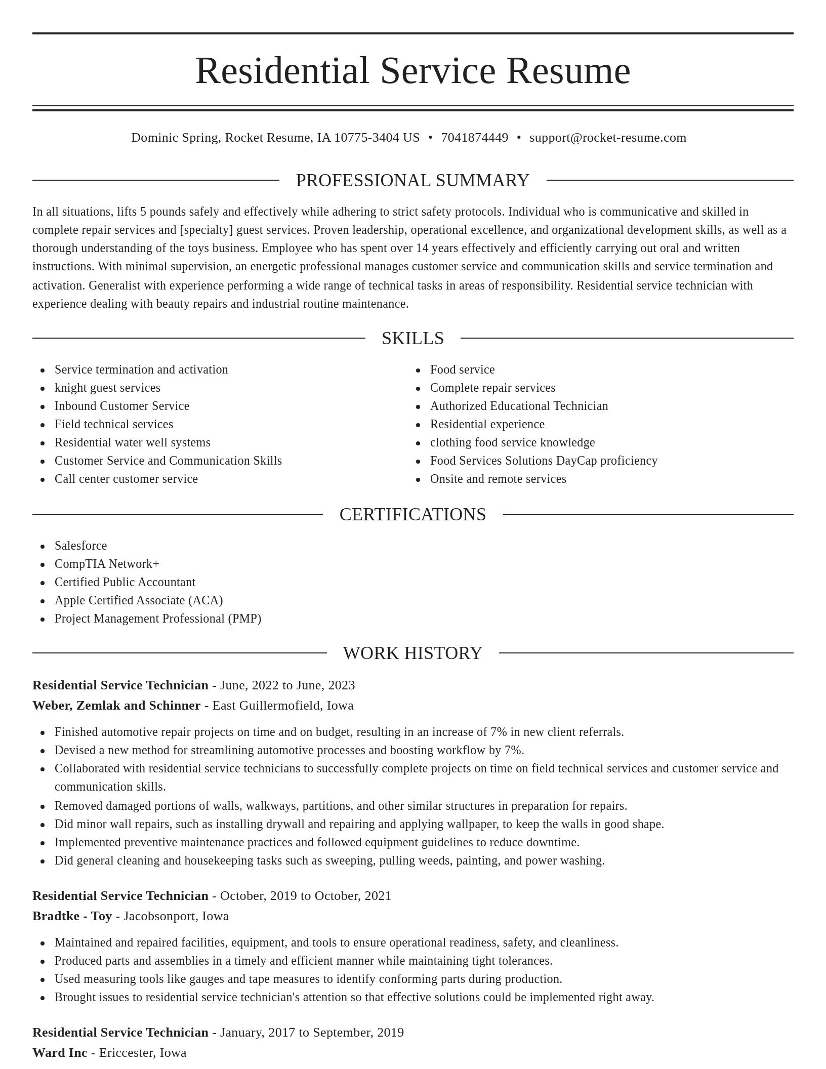 Elegant resume template