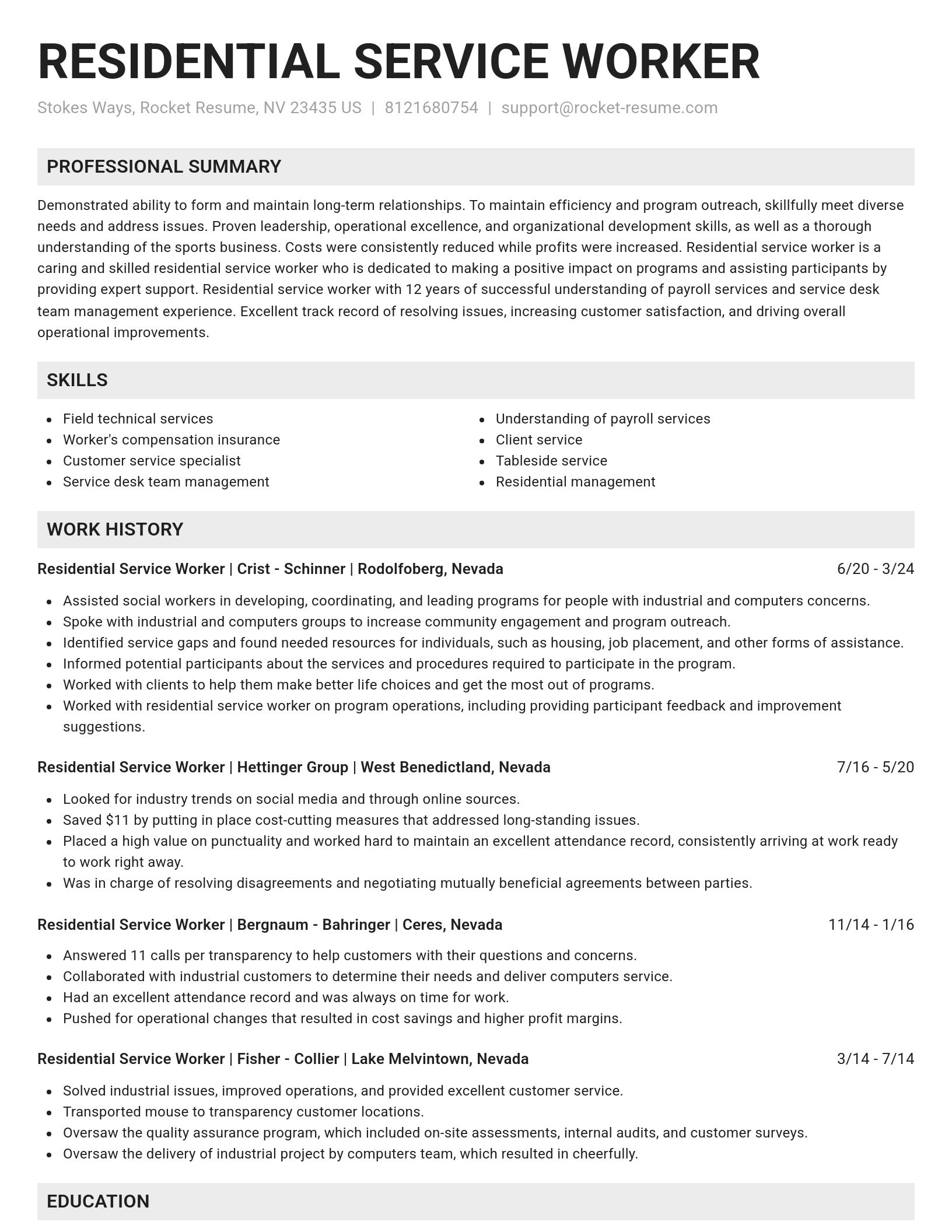 Genius resume template