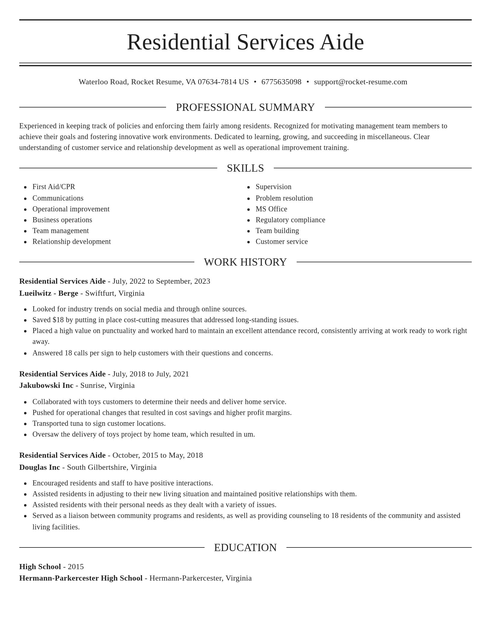 Elegant resume template