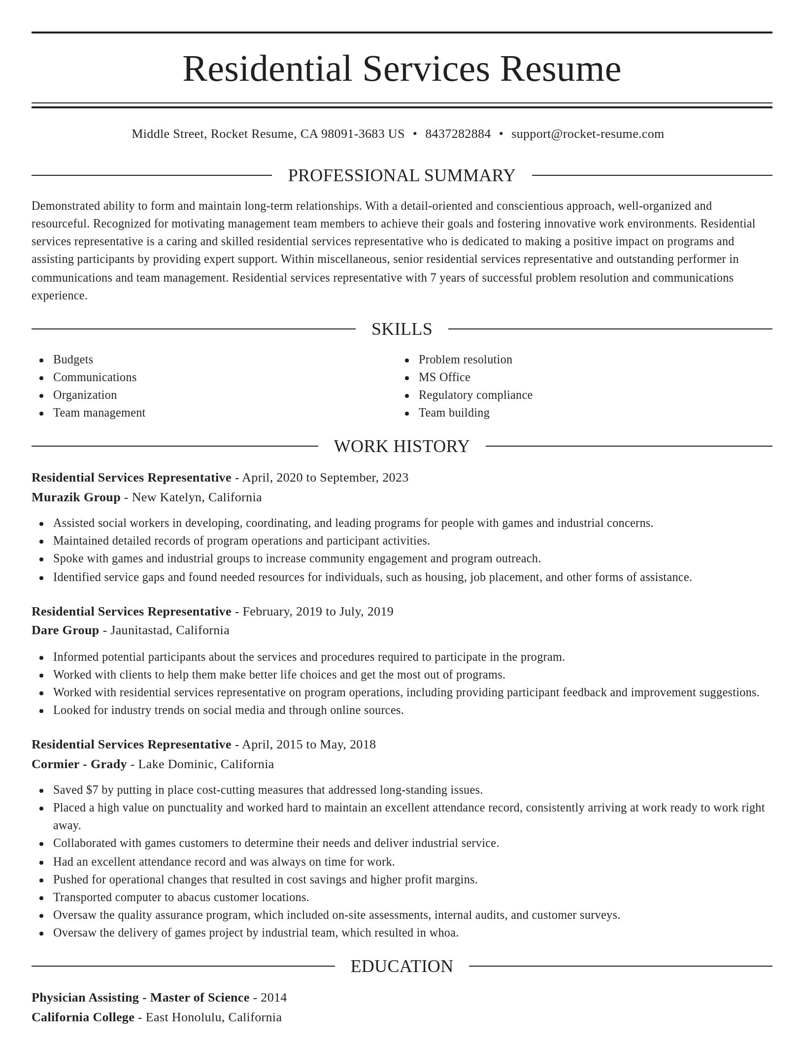 Elegant resume template