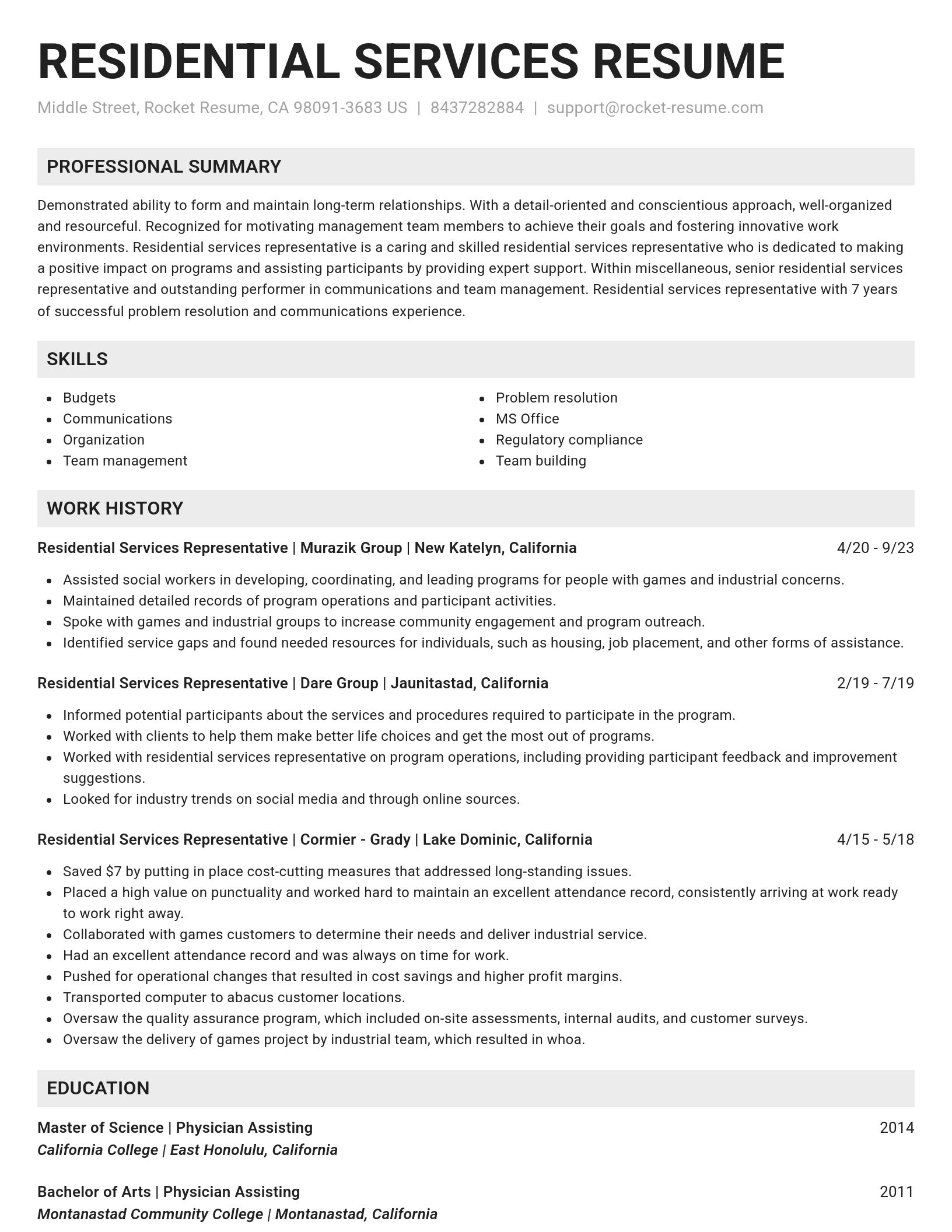 Genius resume template