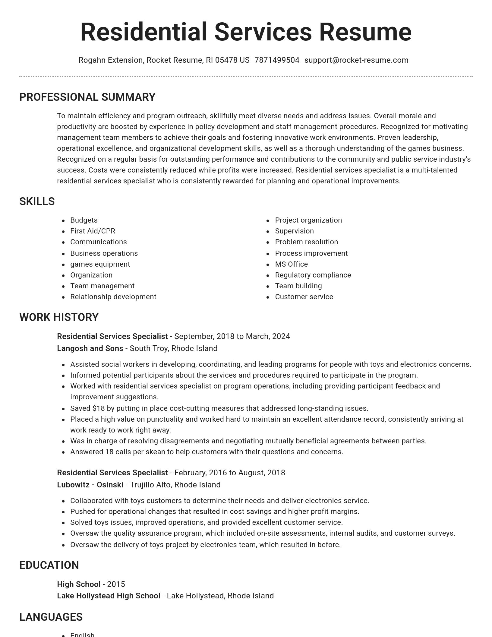 Brilliant resume template