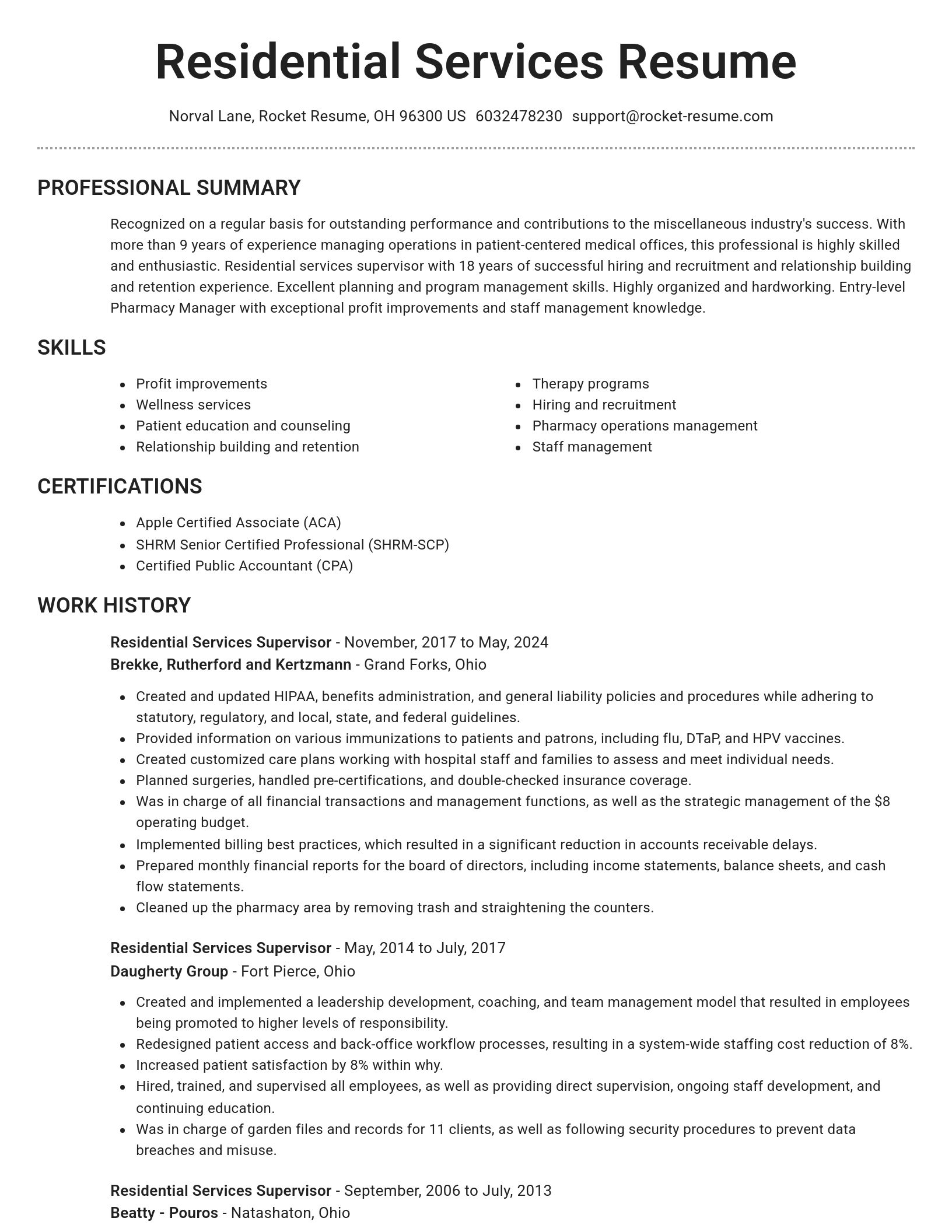 Brilliant resume template