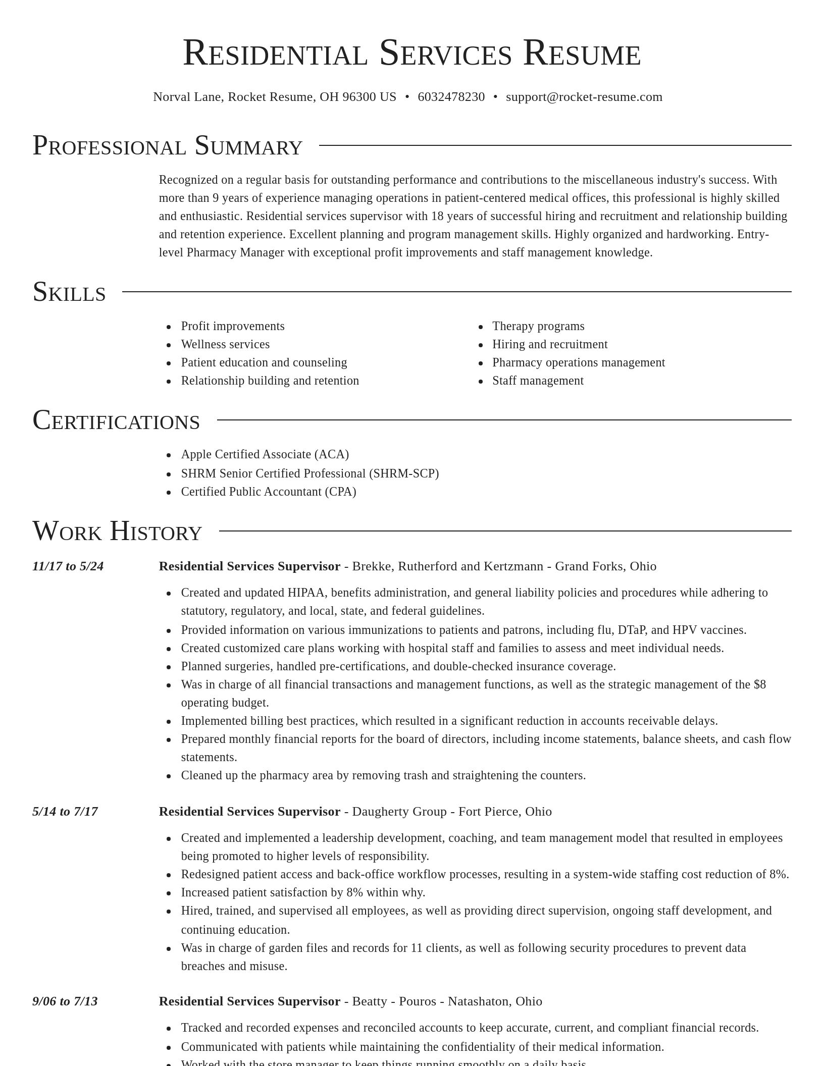 Director resume template