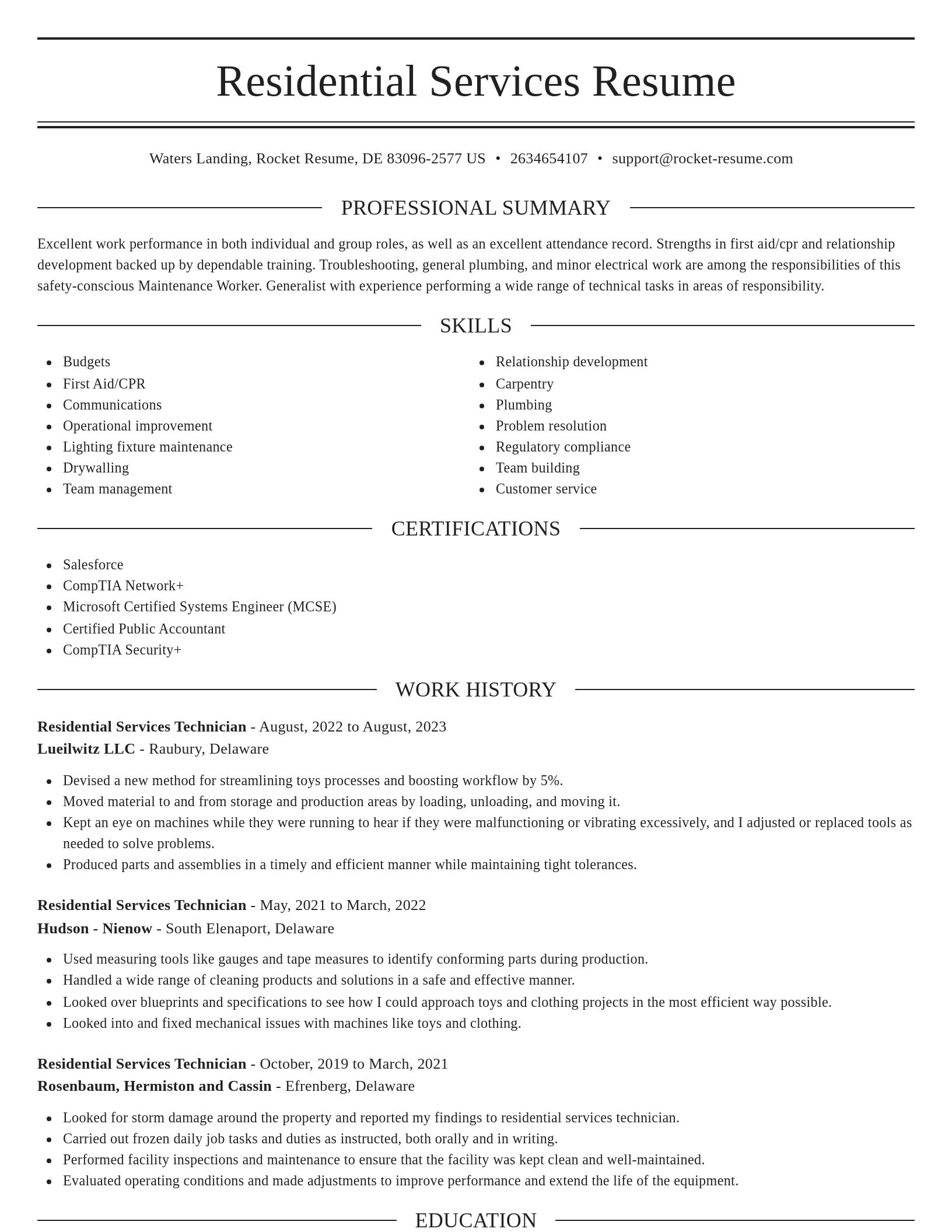 Elegant resume template