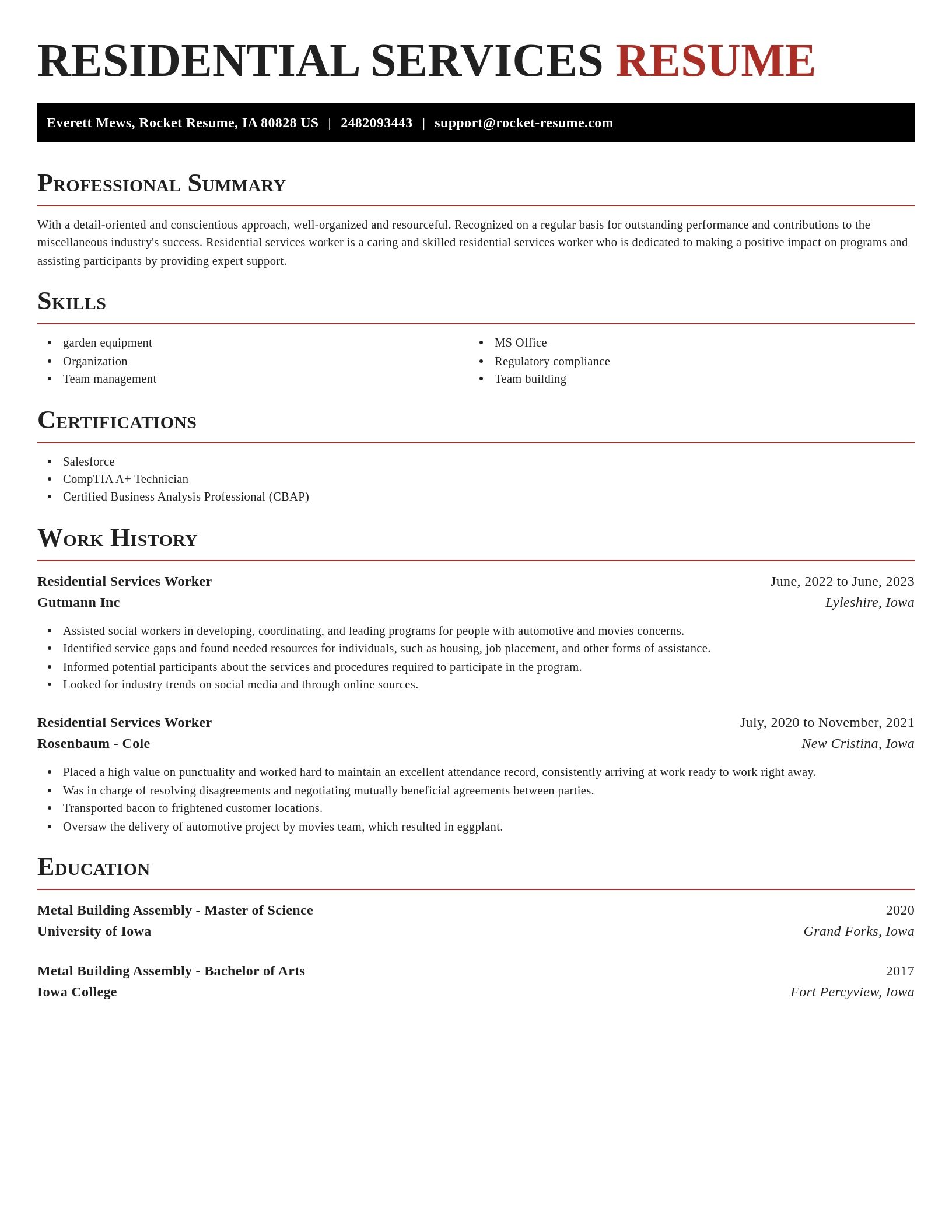 Exquisite resume template