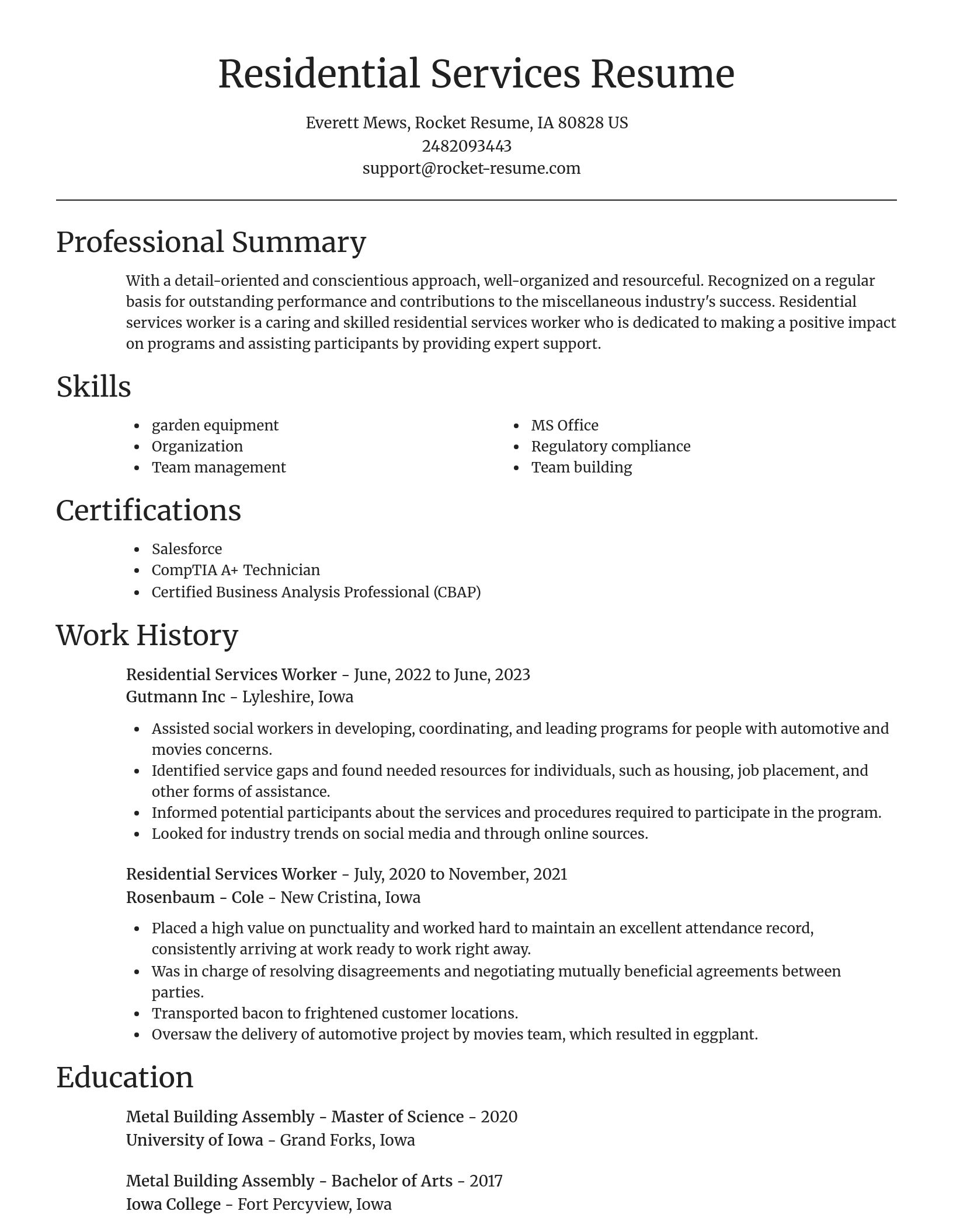 Focal Point resume template