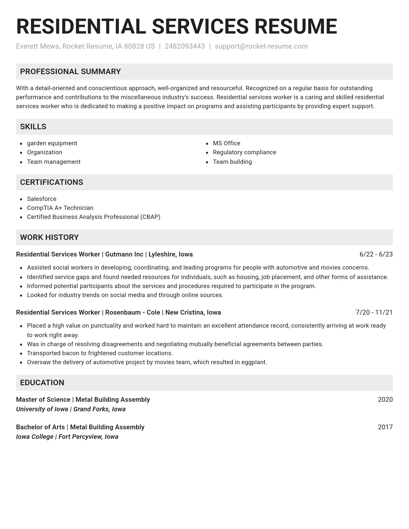 Genius resume template