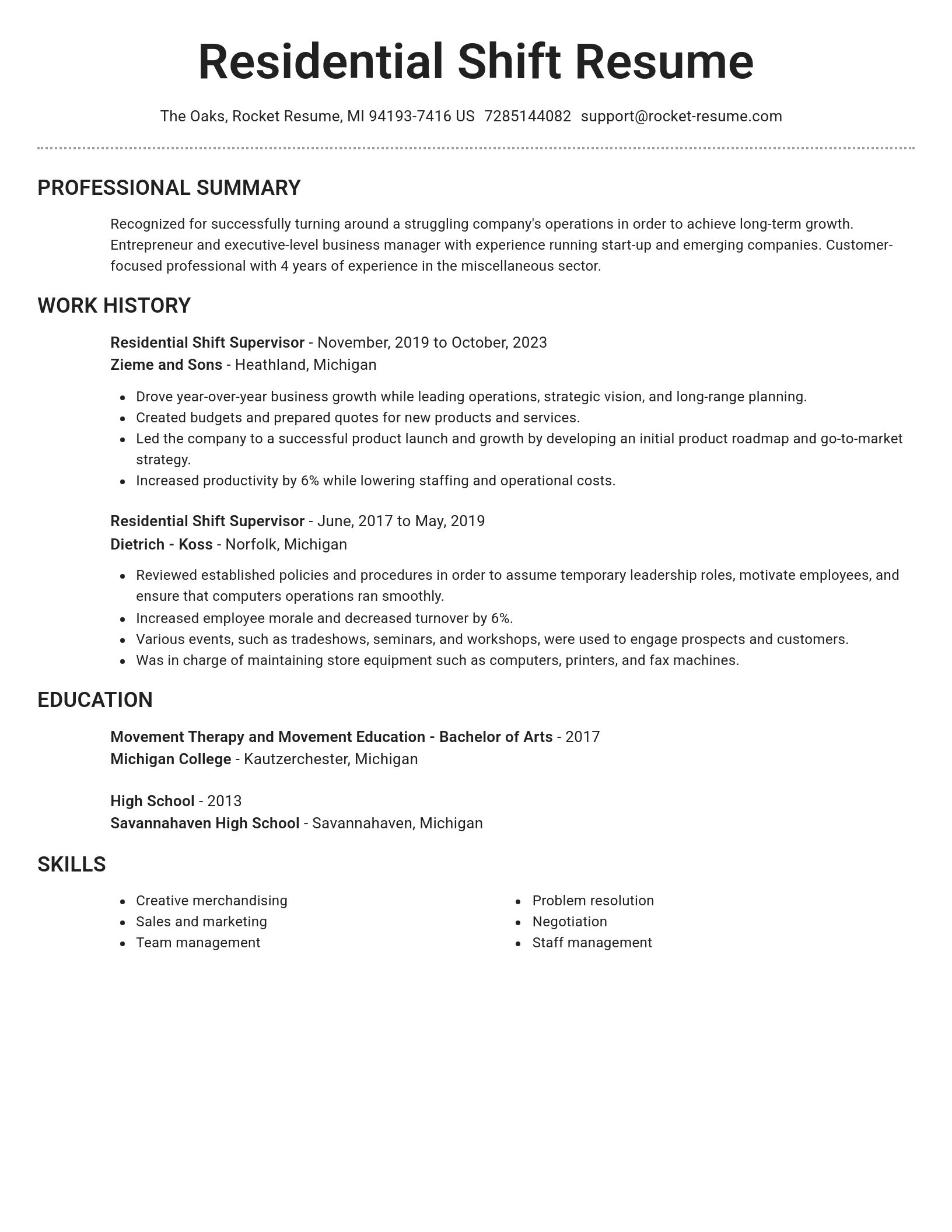 Brilliant resume template