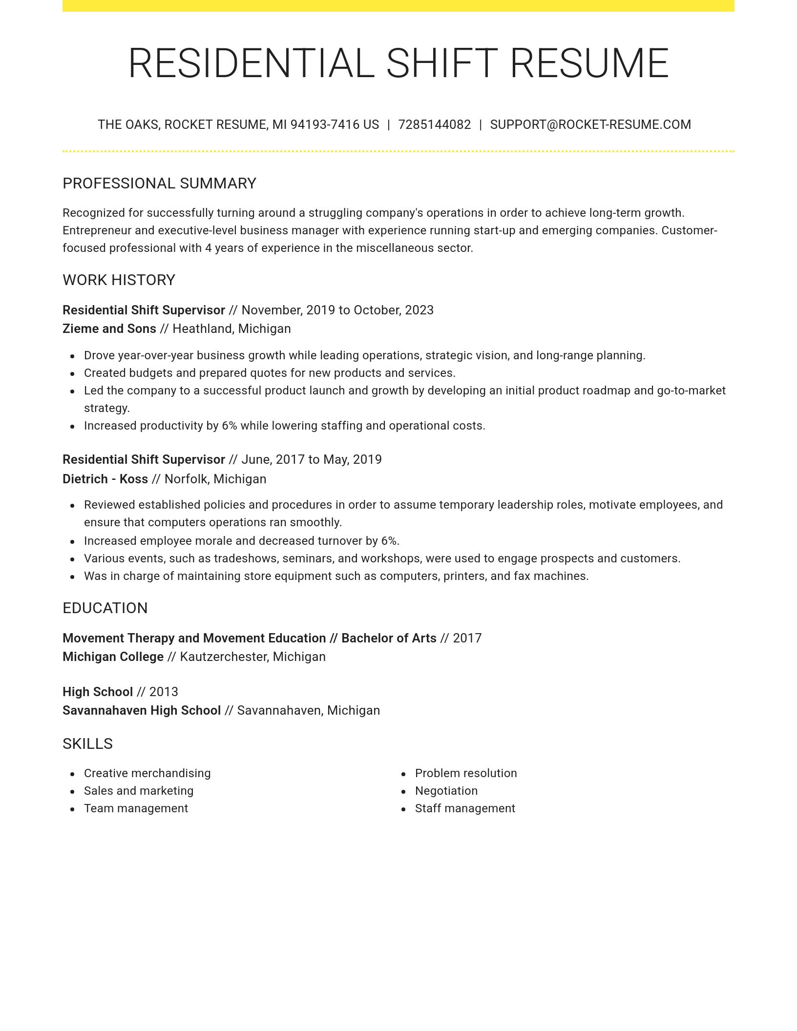 Grand resume template