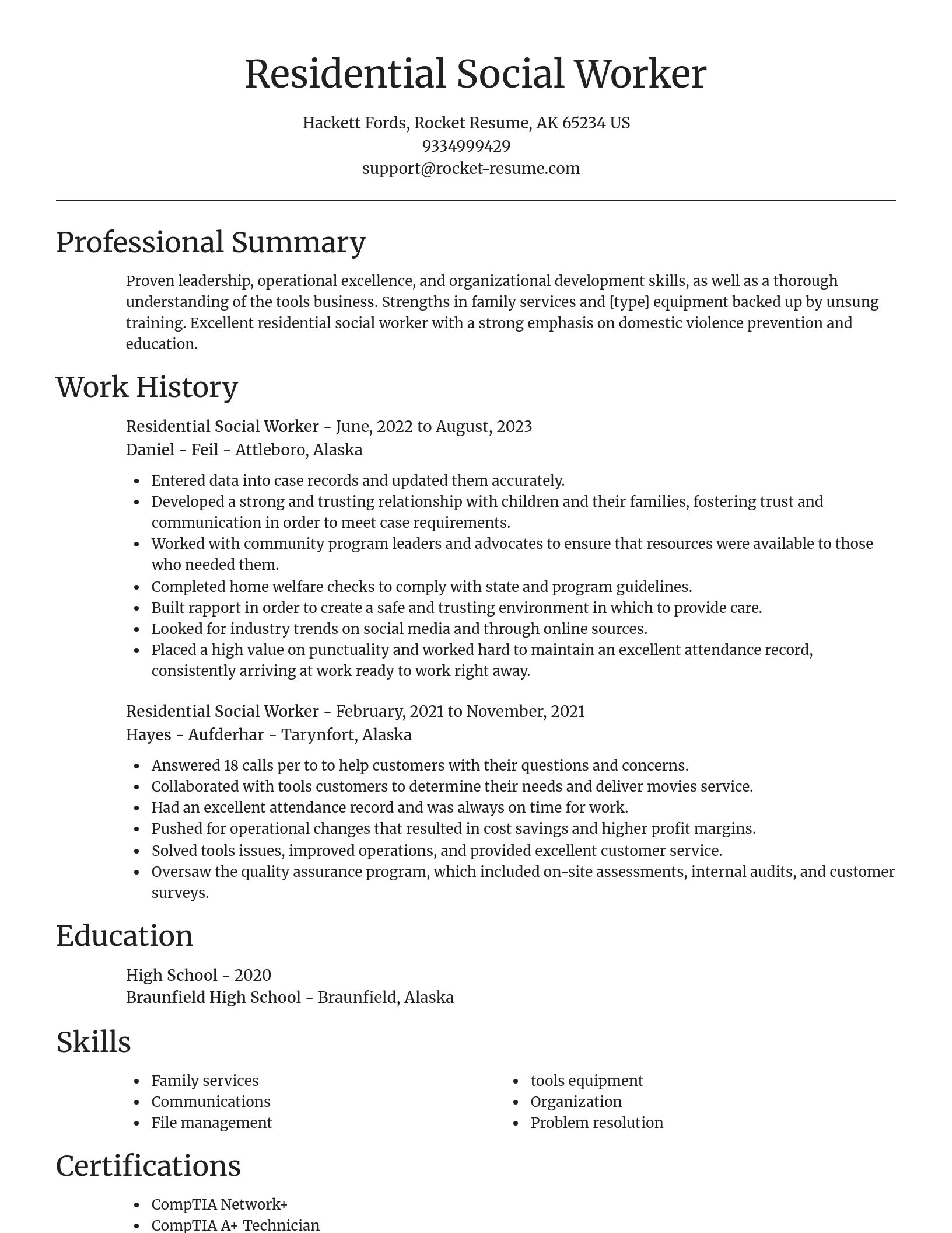 Focal Point resume template