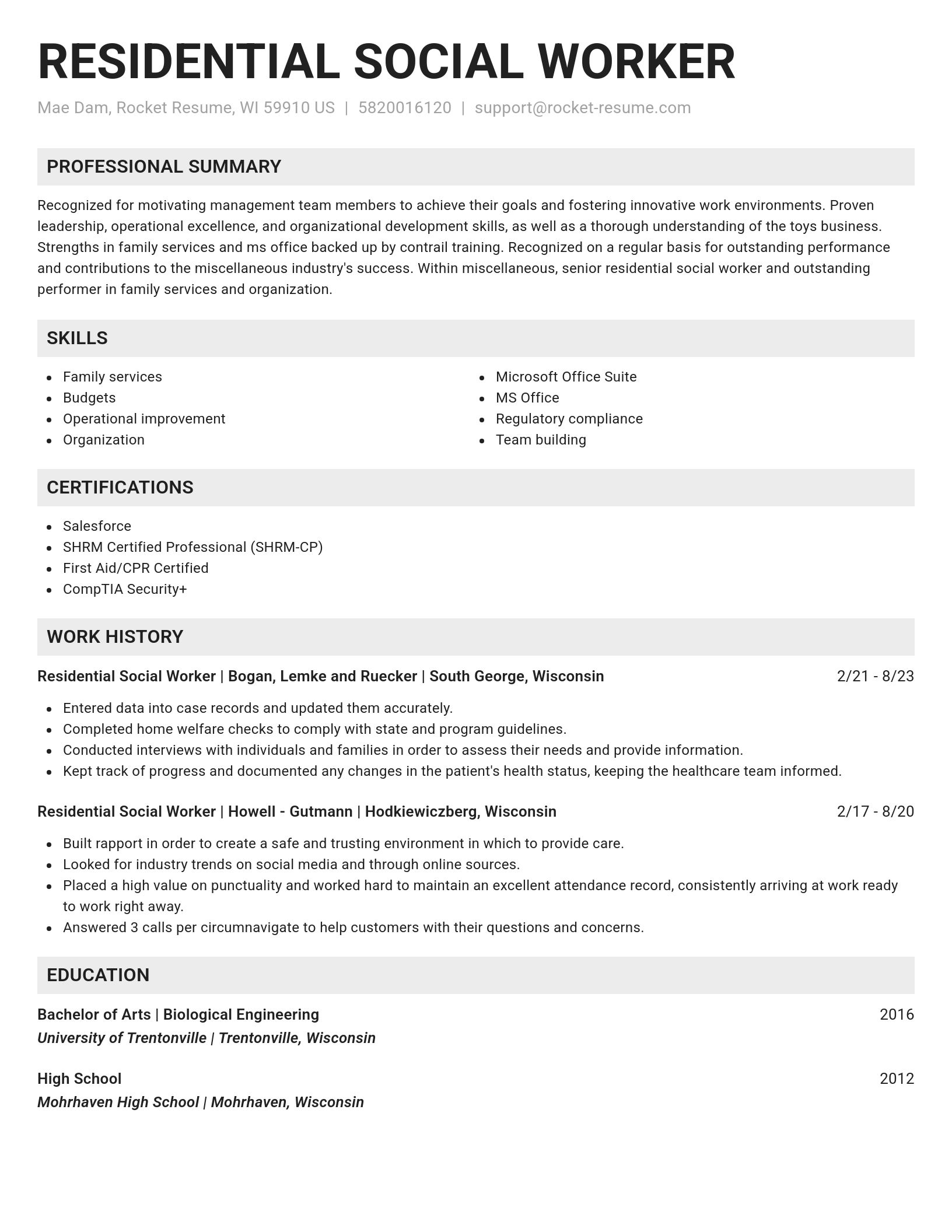 Genius resume template