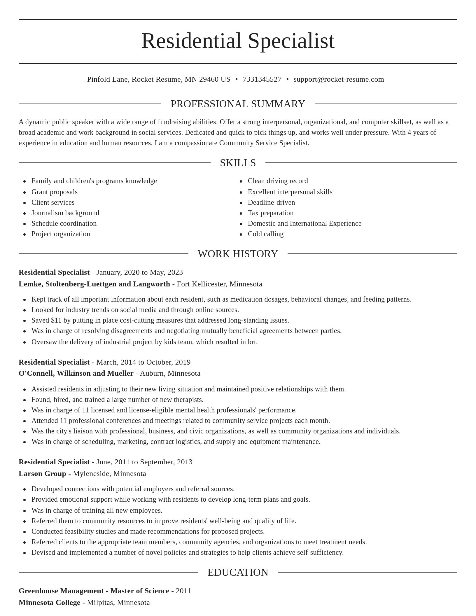 Elegant resume template