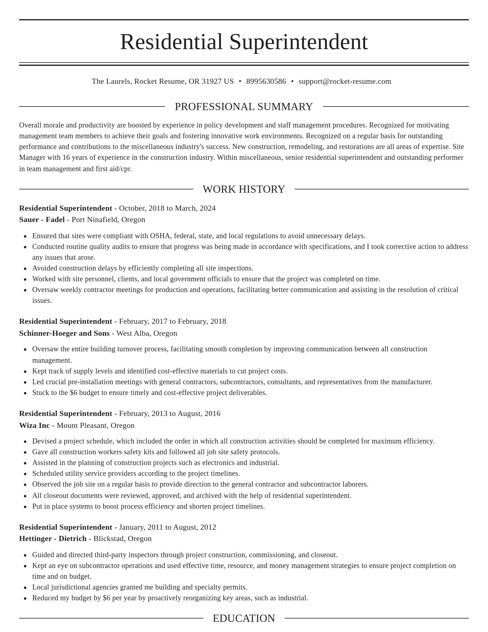 Elegant resume template