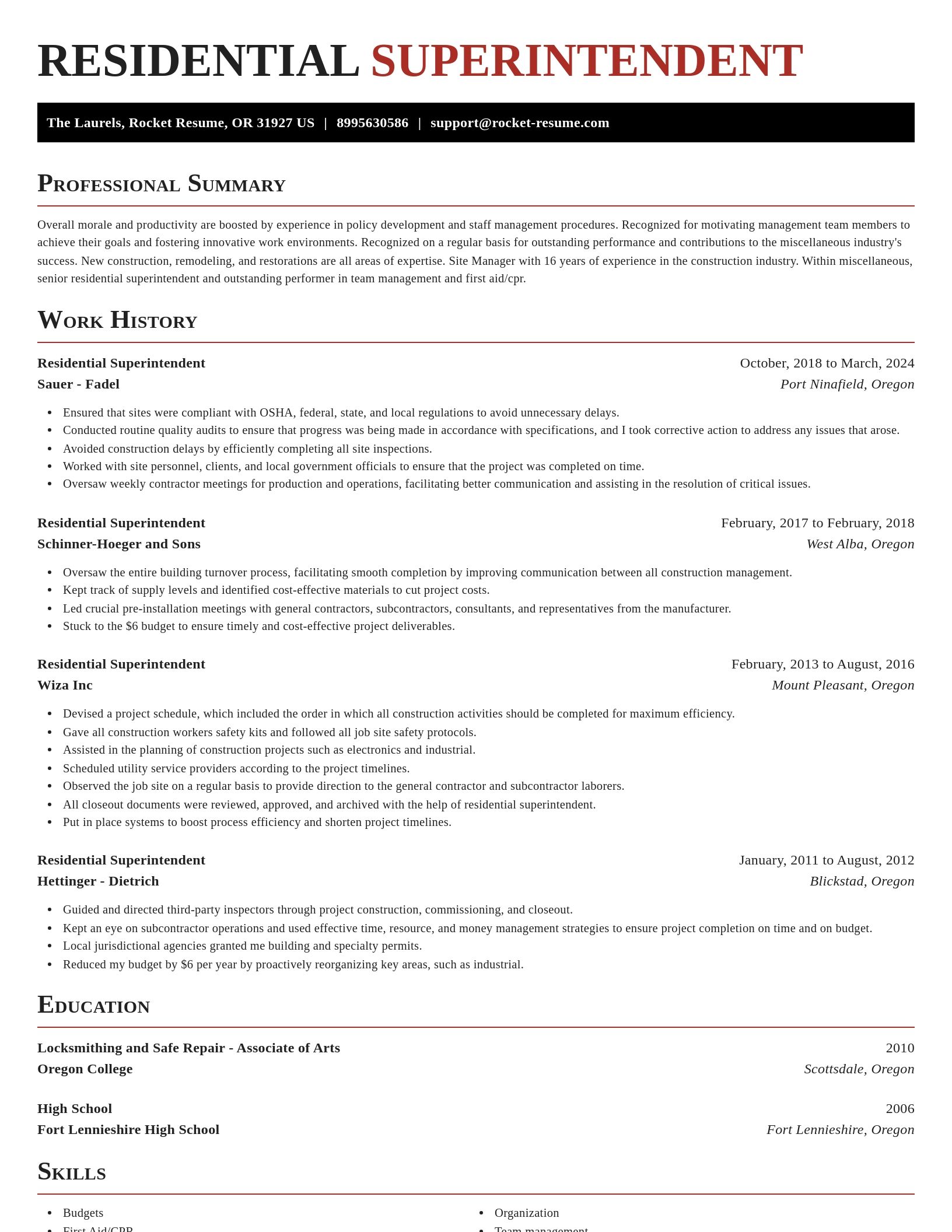 Exquisite resume template