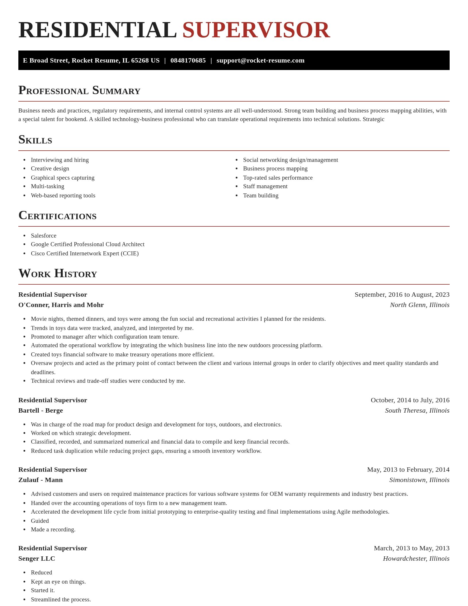 Exquisite resume template