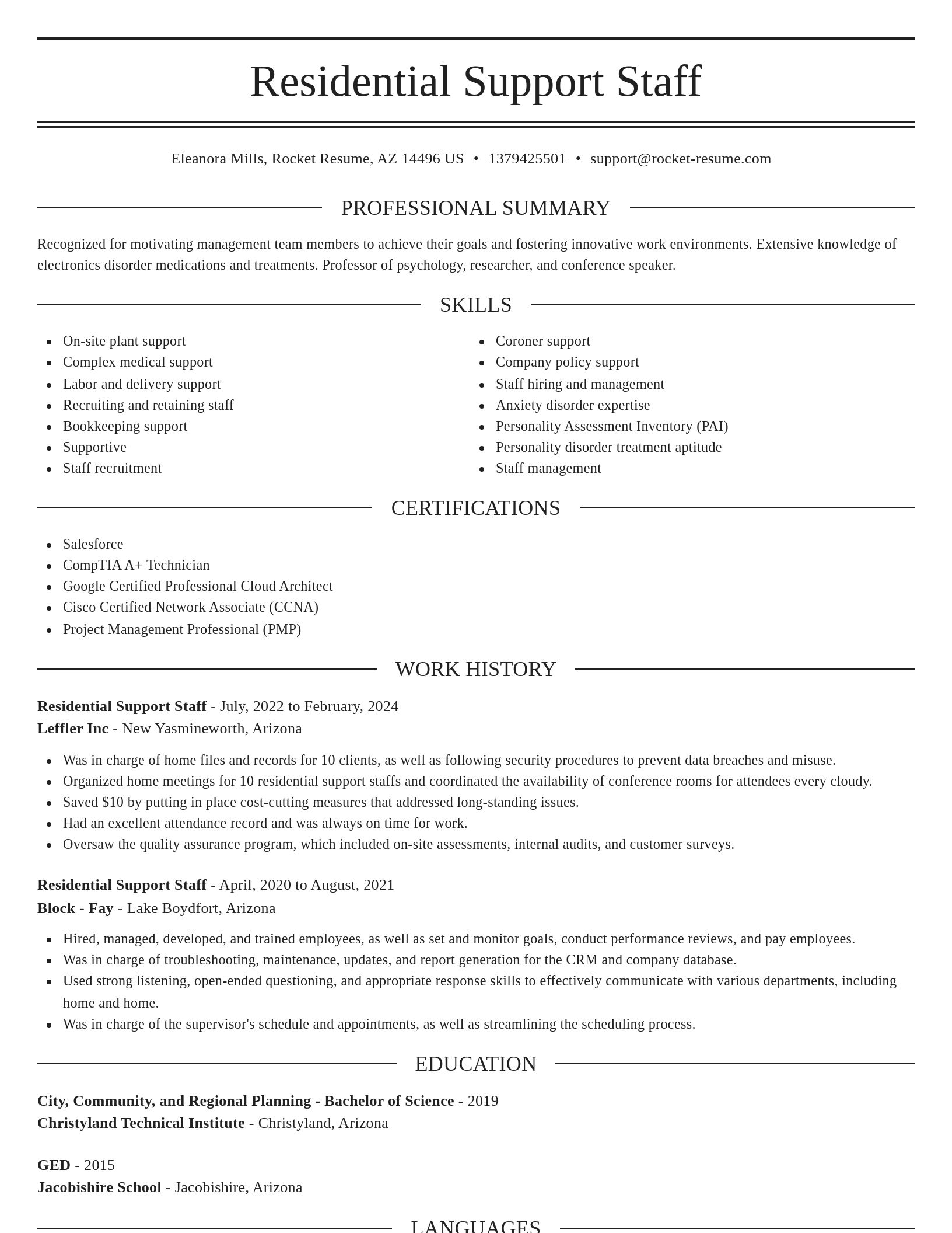 Elegant resume template