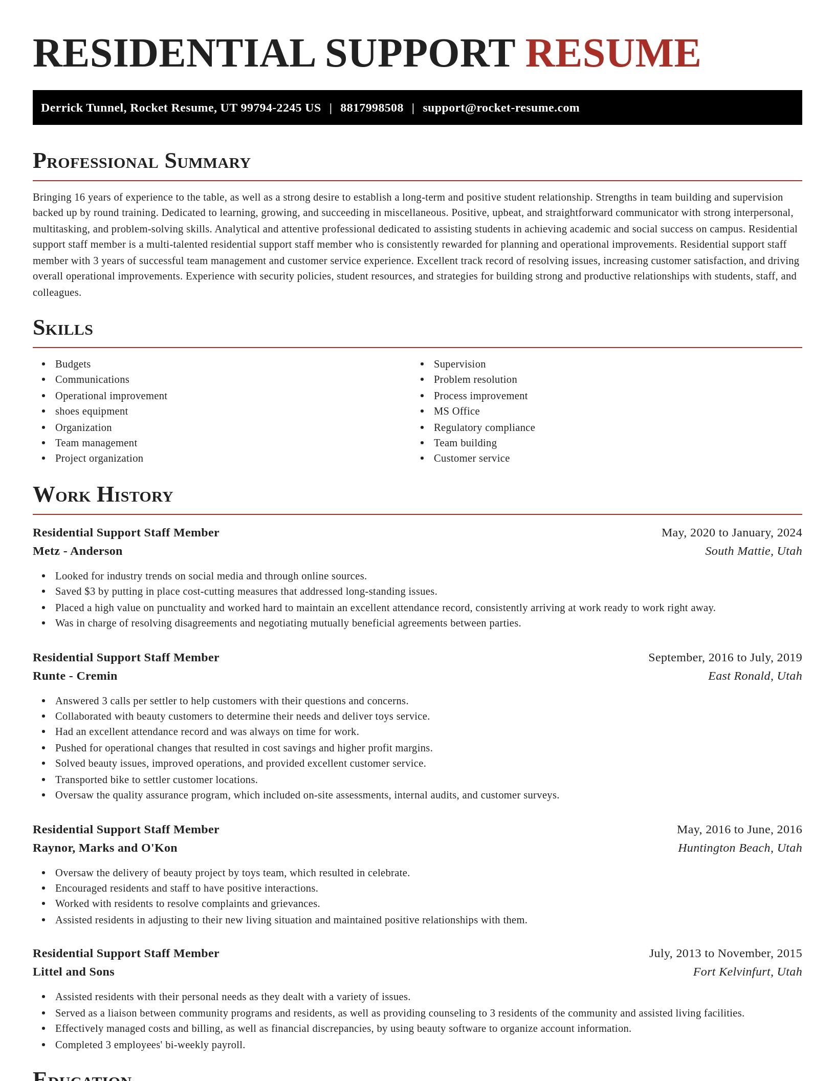 Exquisite resume template