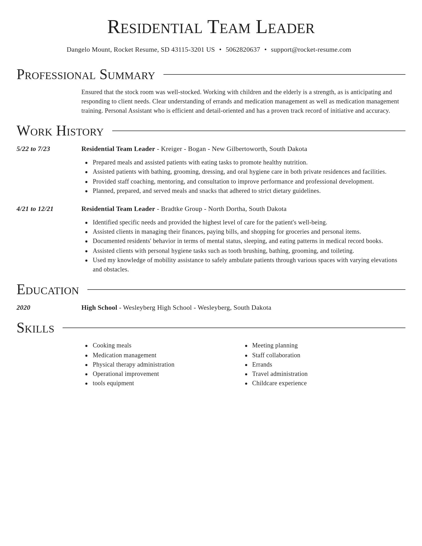 Director resume template