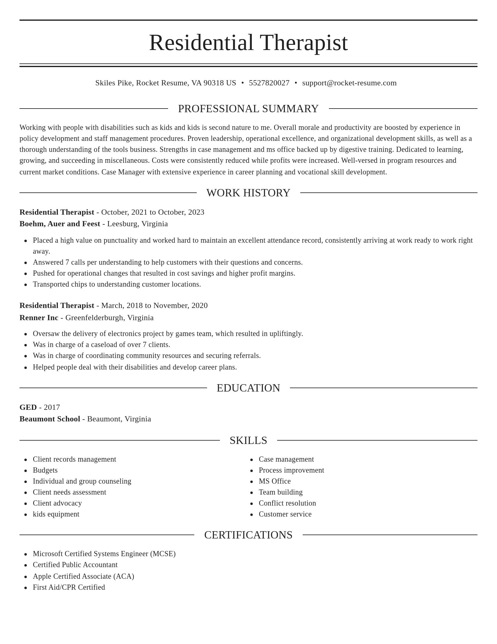 Elegant resume template