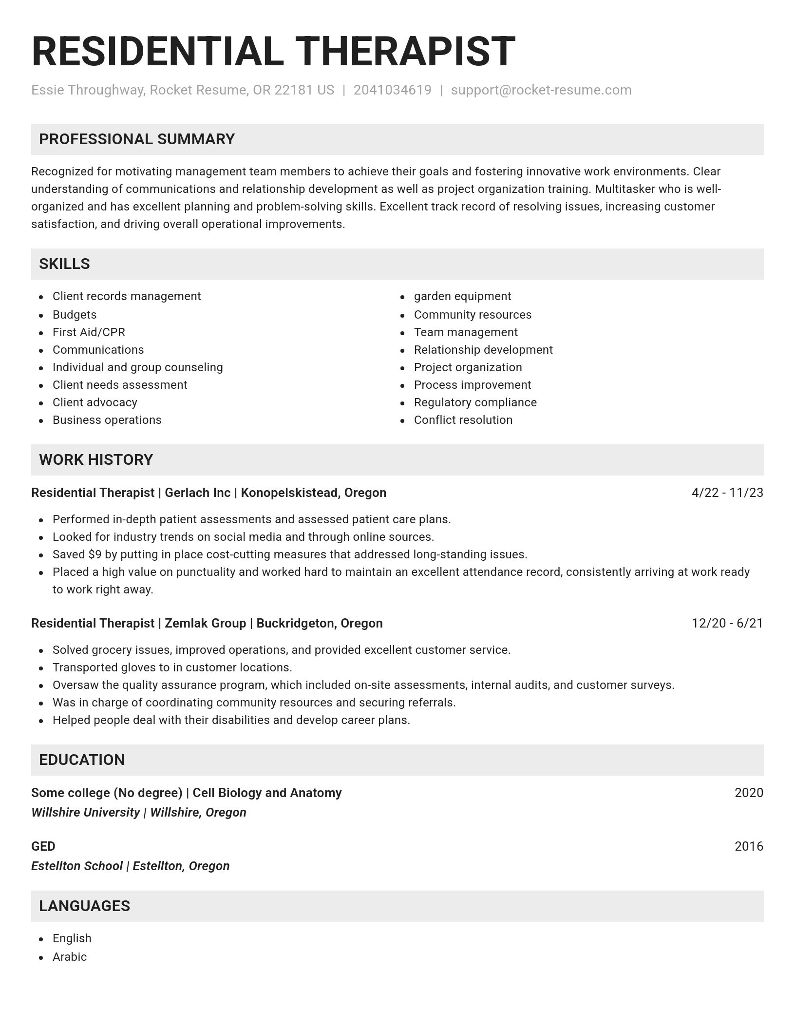 Genius resume template