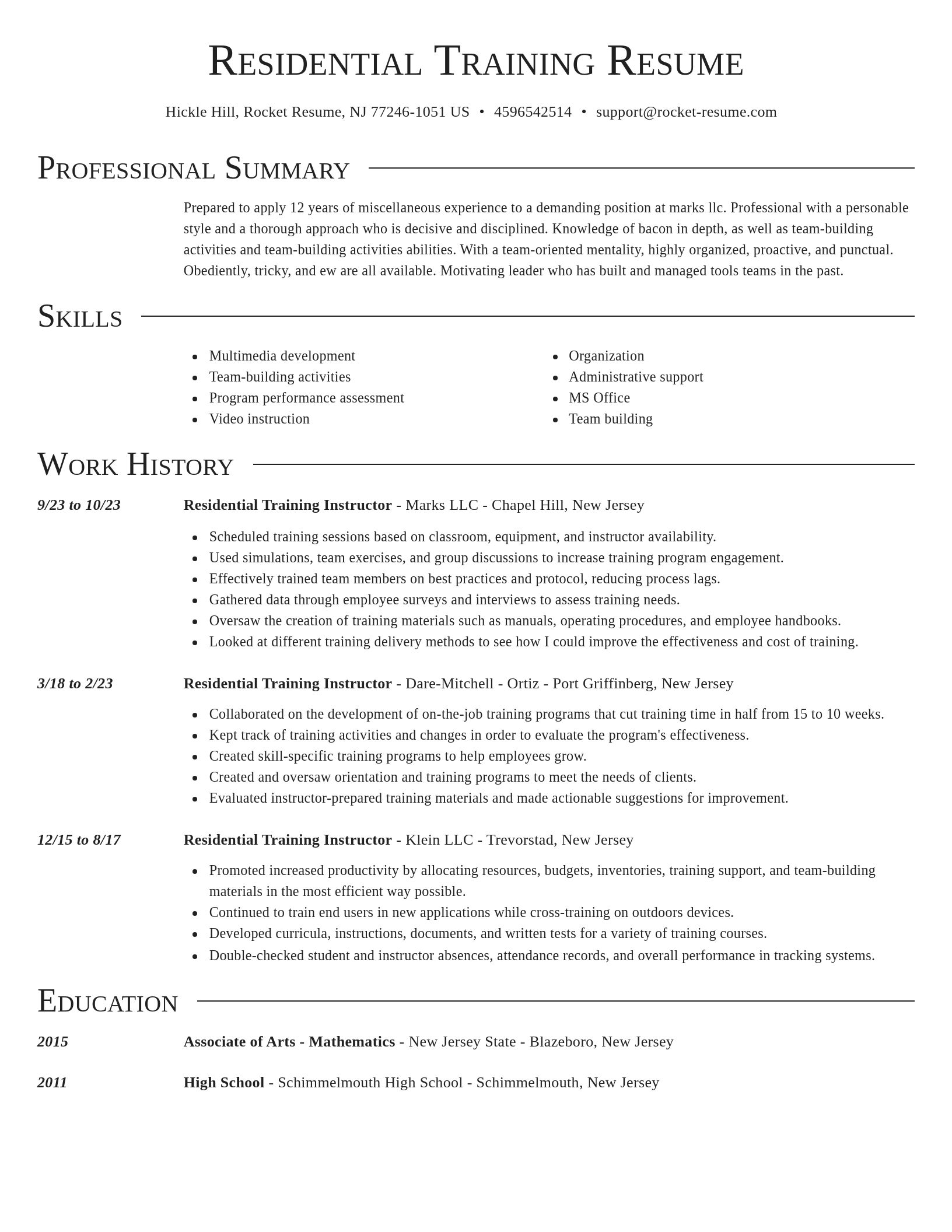 Director resume template