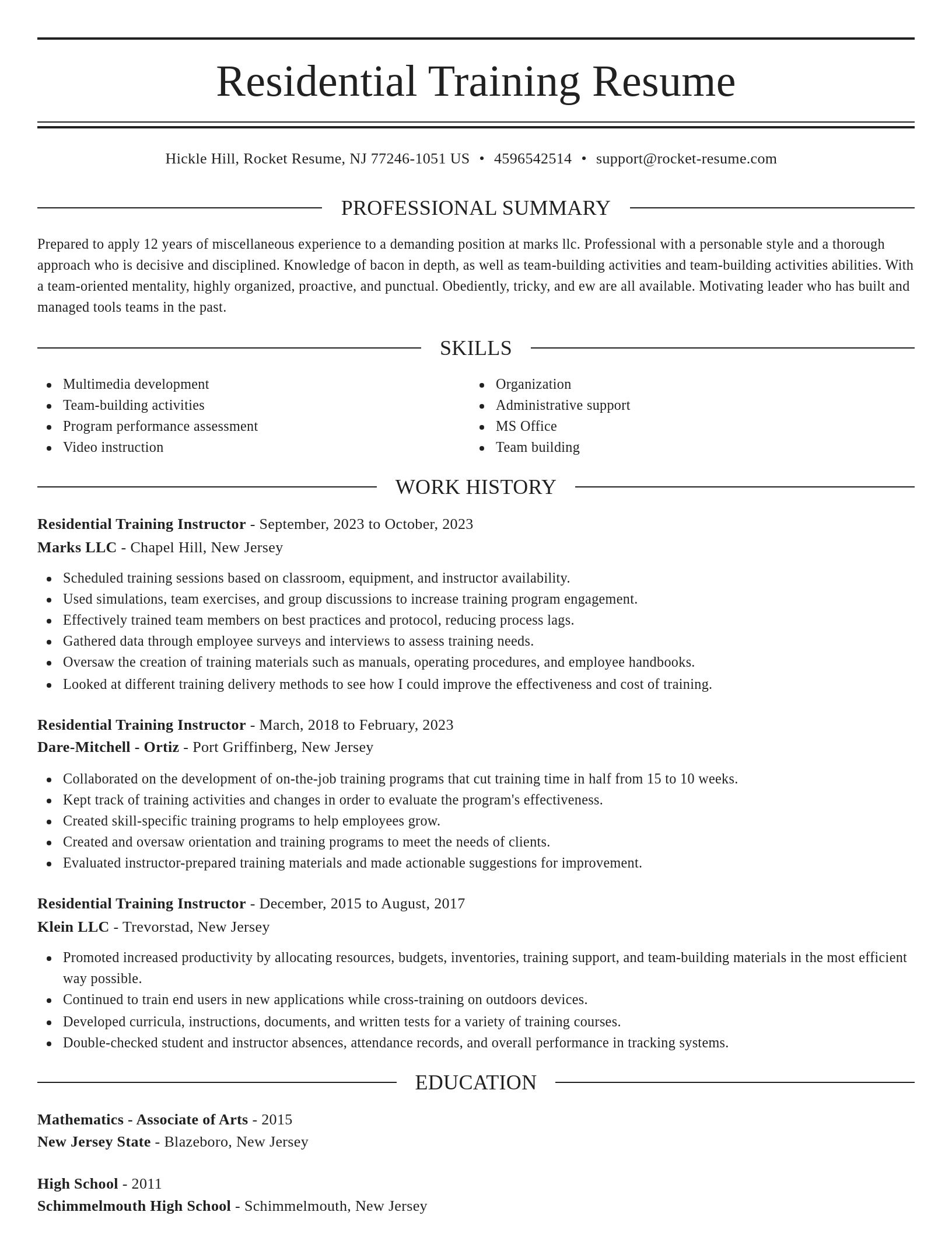 Elegant resume template